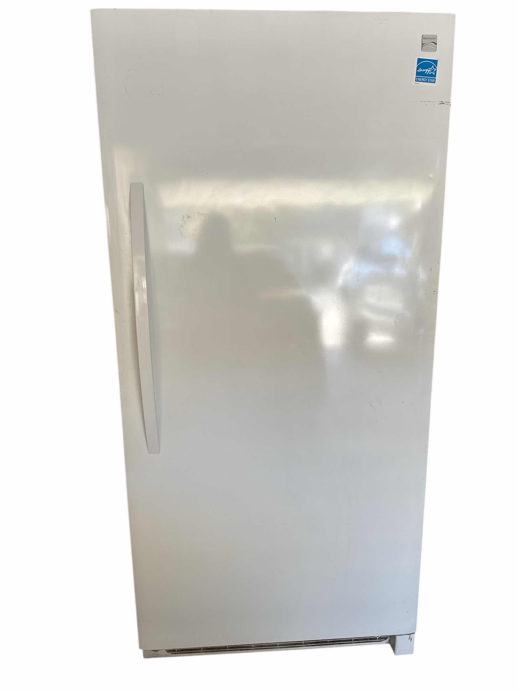 Photo 1 of KENMORE WHITE STAND ALONE FREEZER (CONTENTS NOT INCLUDED) 34” X 30” H72”
