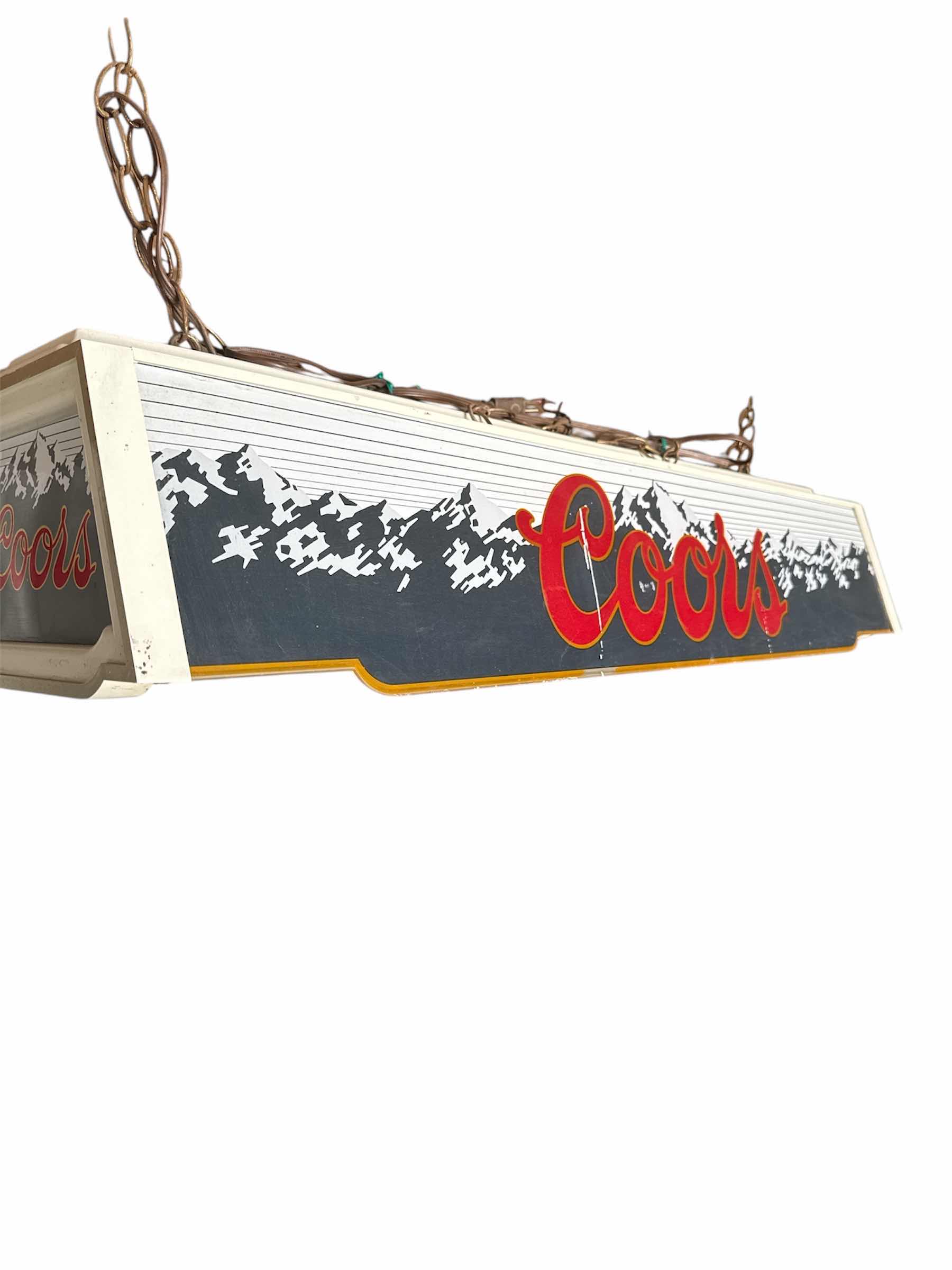 Photo 1 of VINTAGE COORS ILLUMINATED POOL TABLE LIGHT 37” L