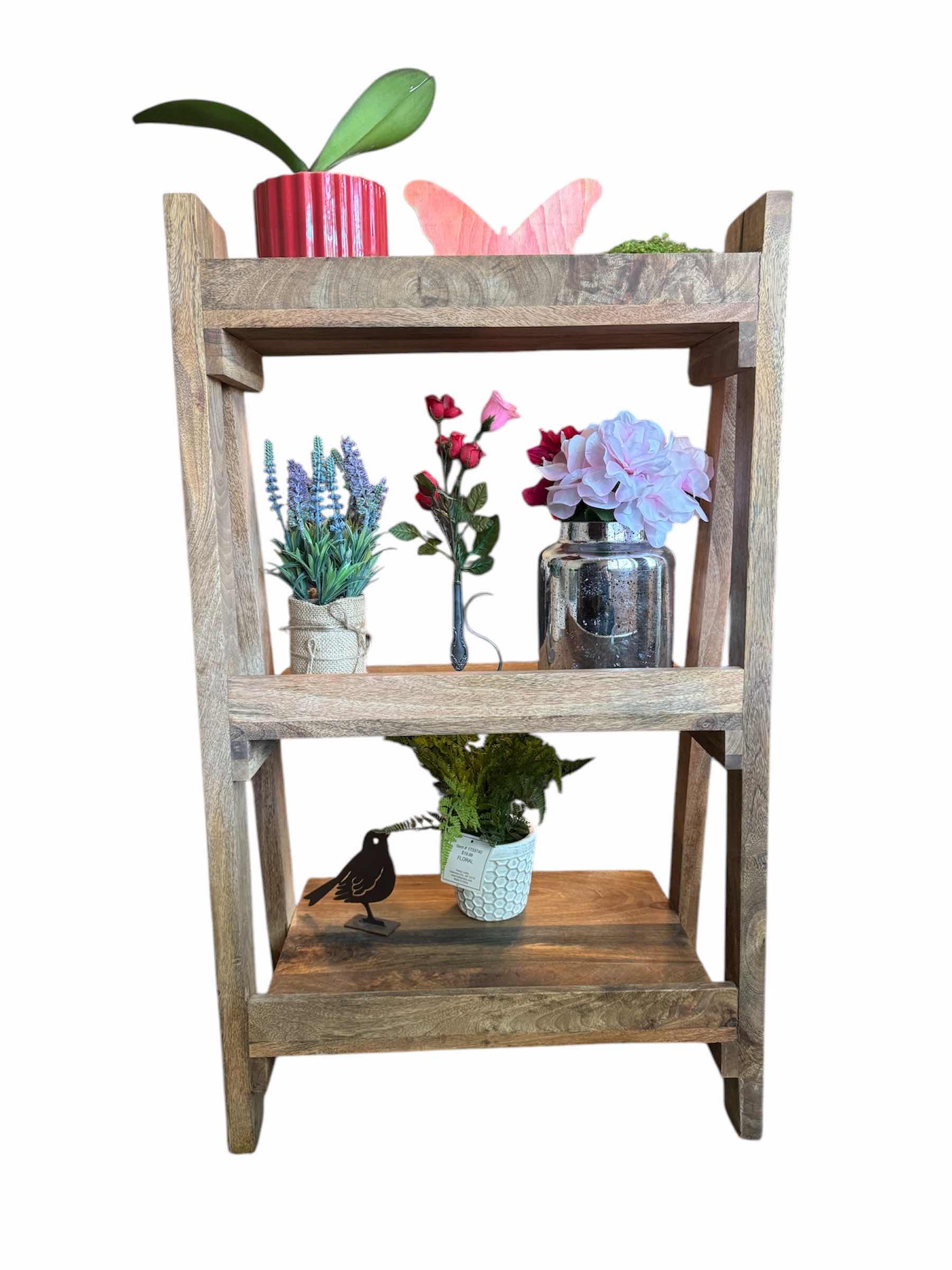 Photo 1 of WOODEN, 3-TIER SHELF, LADDER PLANT STAND
19” X 15” X H36”