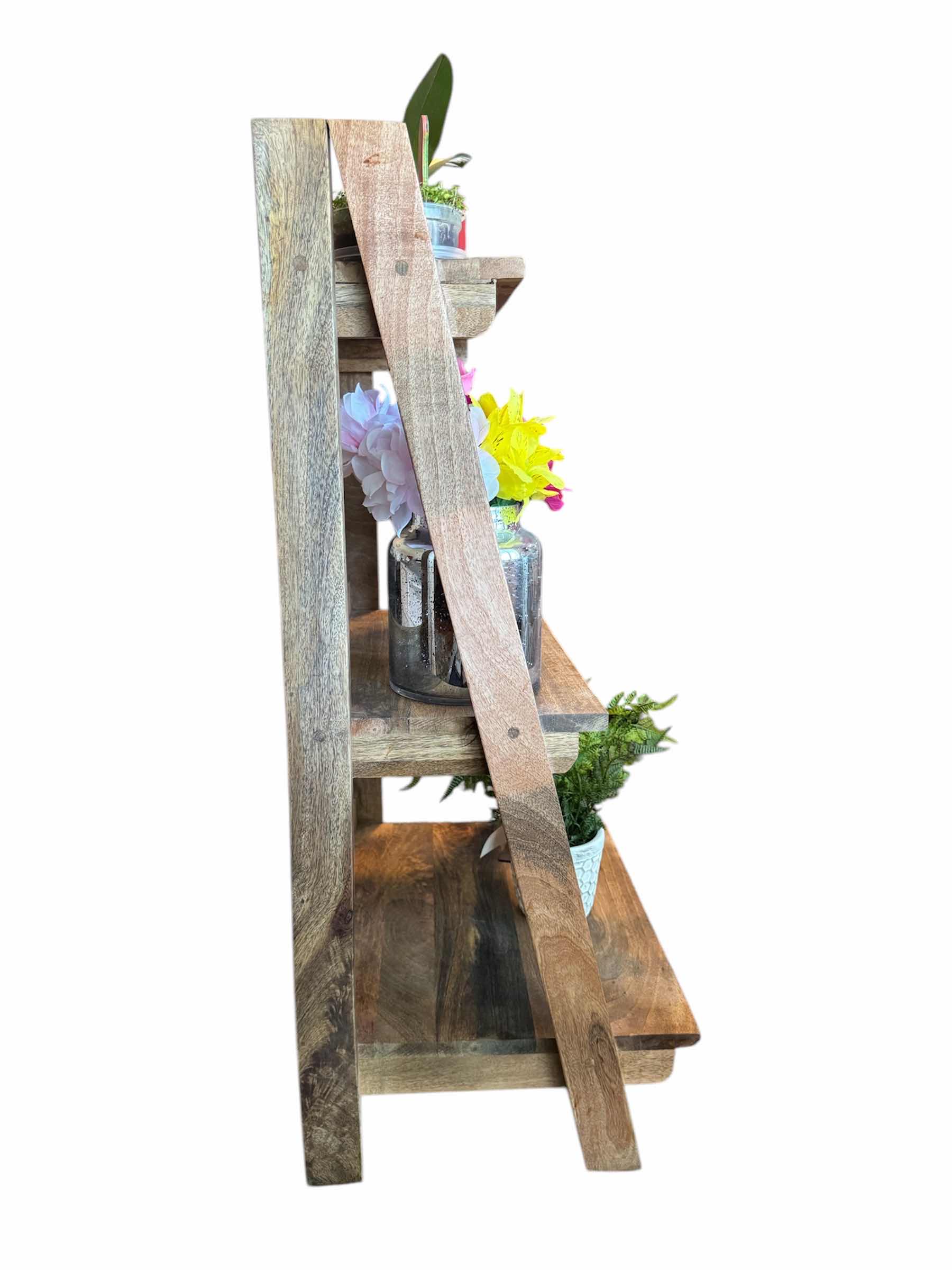 Photo 1 of WOODEN, 3-TIER SHELF, LADDER PLANT STAND
19” X 15” X H36”