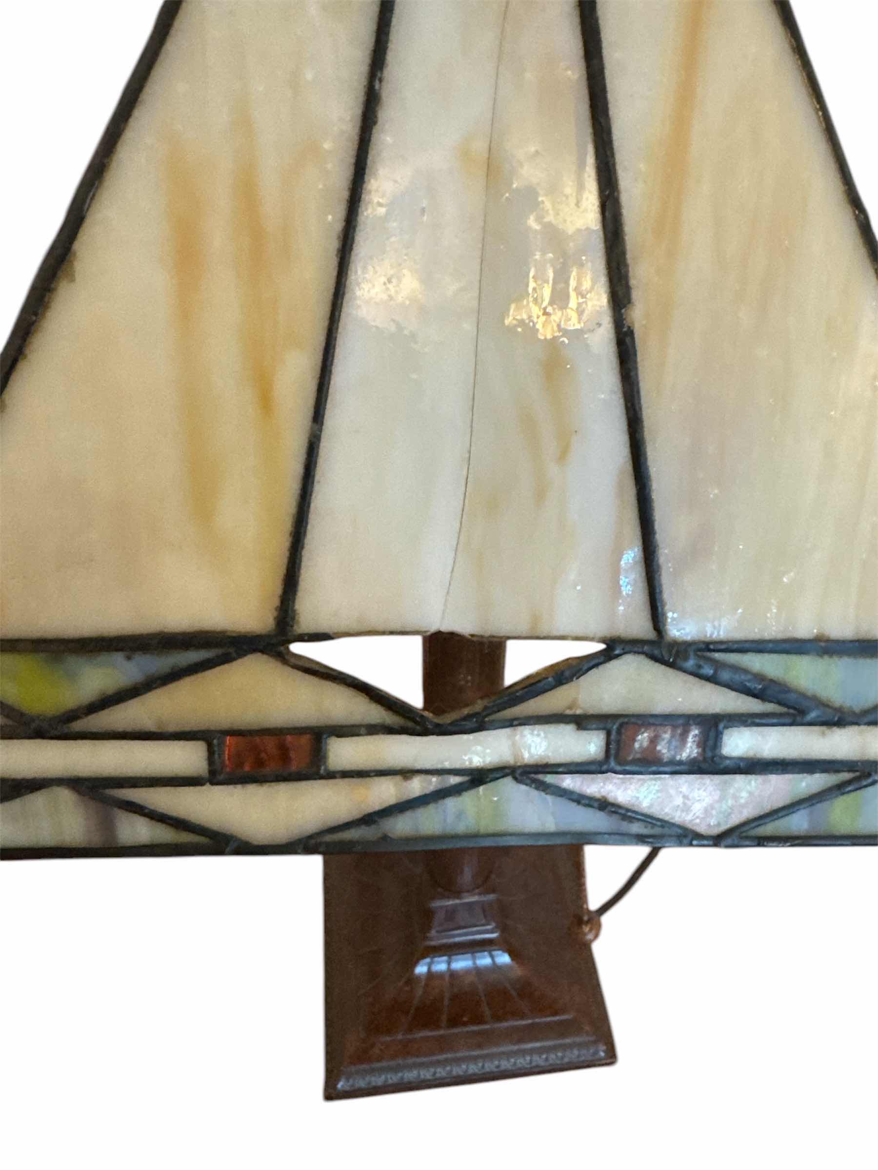 Photo 1 of RESIN TIFFANY STYLE LAMP