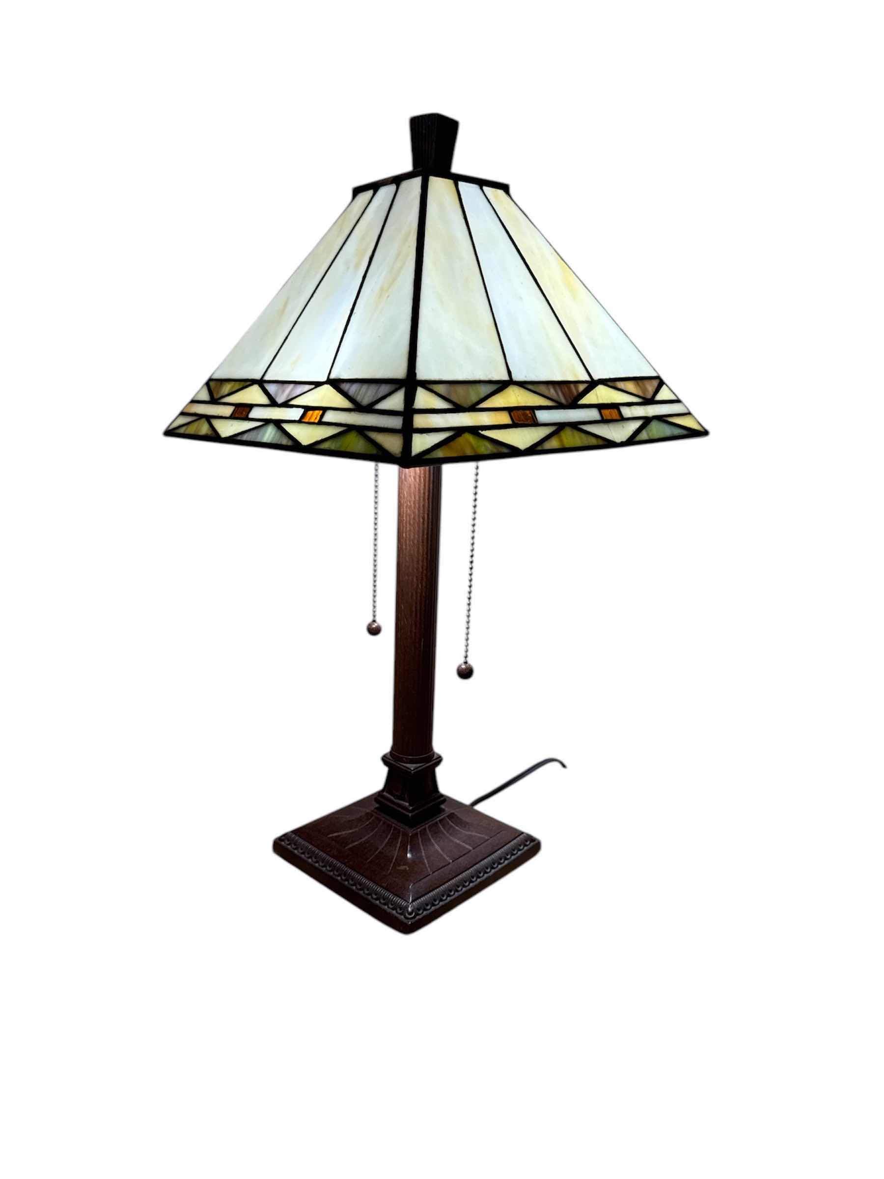 Photo 1 of RESIN TIFFANY STYLE LAMP