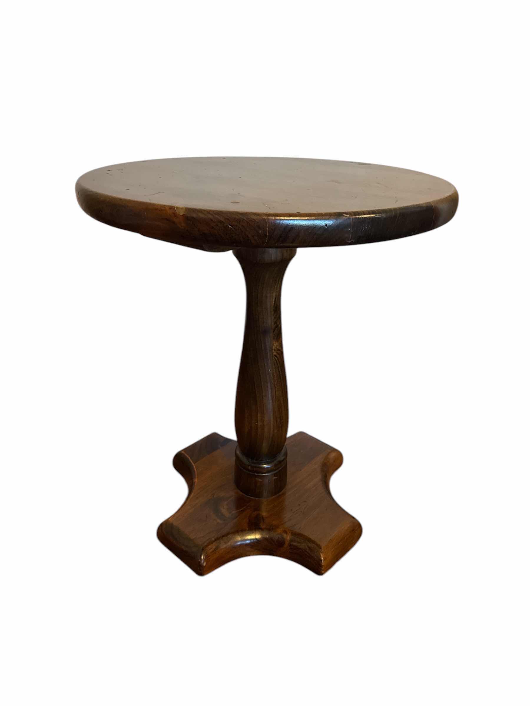 Photo 1 of KLING COLONIAL WOOD SIDE TABLE 18” DIAMETER H21”