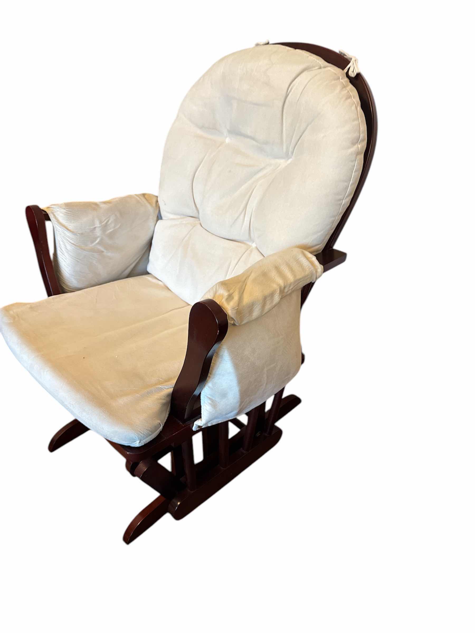 Photo 1 of WHITE CUSHIONED GLIDER ROCKER