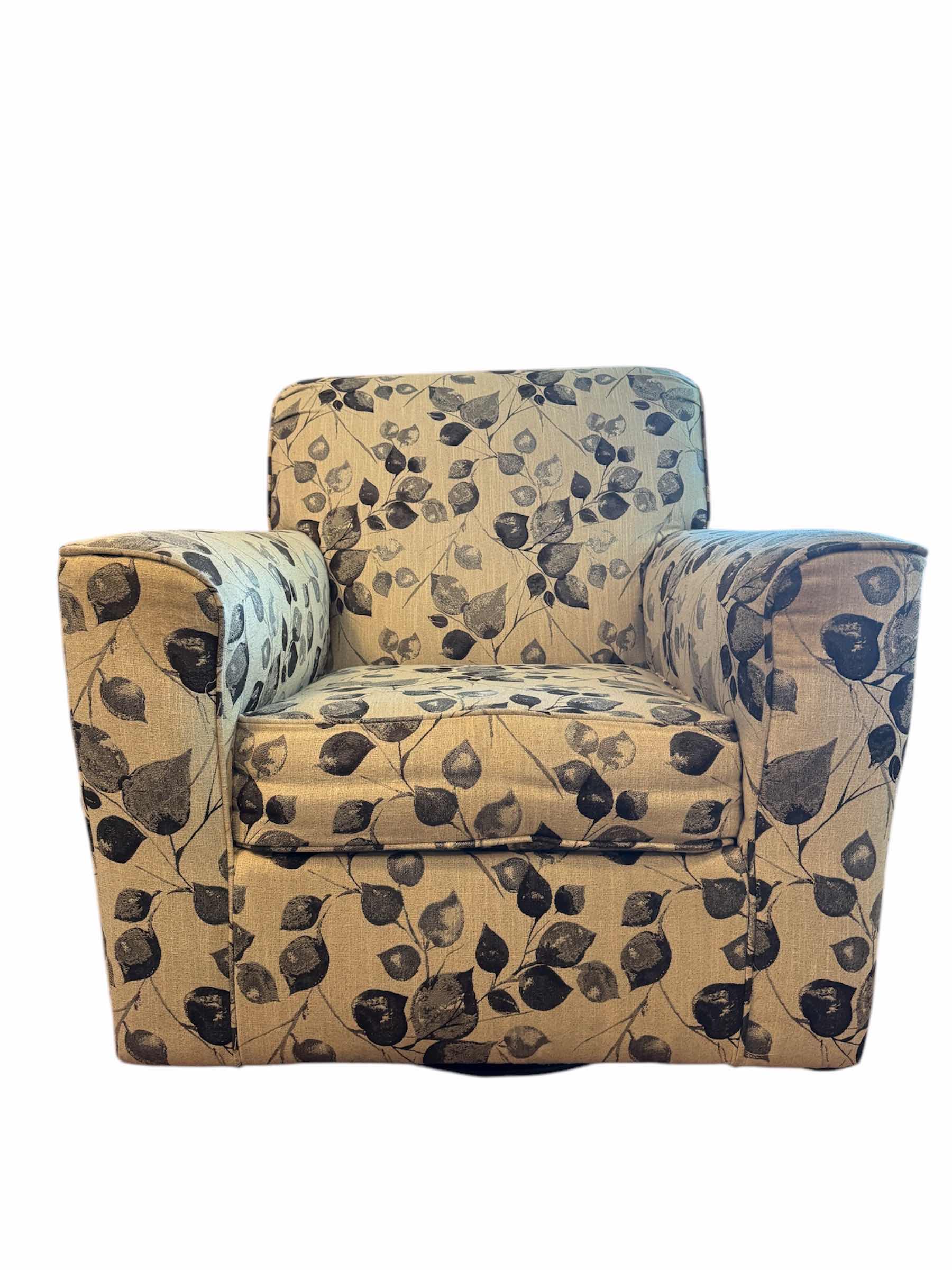 Photo 1 of ASHLEY FURNITURE ABNEY ACCENT SWIVEL CHAIR, VINE PATTERNED

34” X 34” X H36”