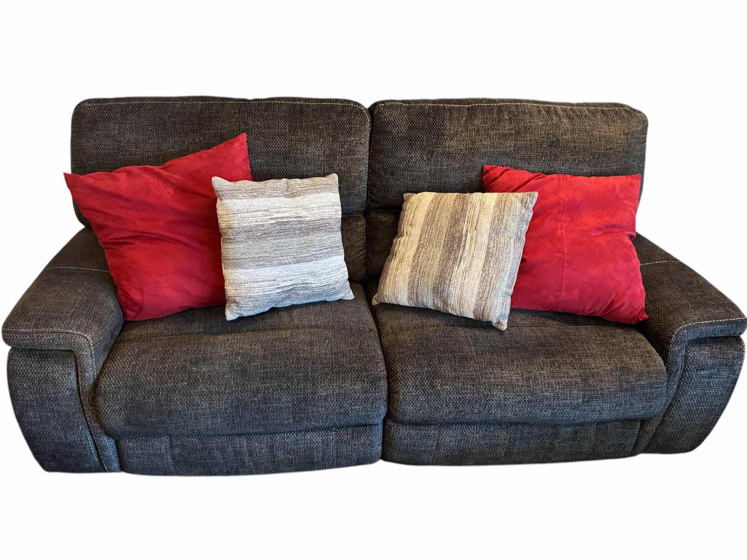 Photo 1 of REMY POWER LOVESEAT, DUAL POWER MOTION, EASY RECLINE, USB PORTS ON EACH SIDE, PILLOWS INCLUDED 

80” X 33” X H40”