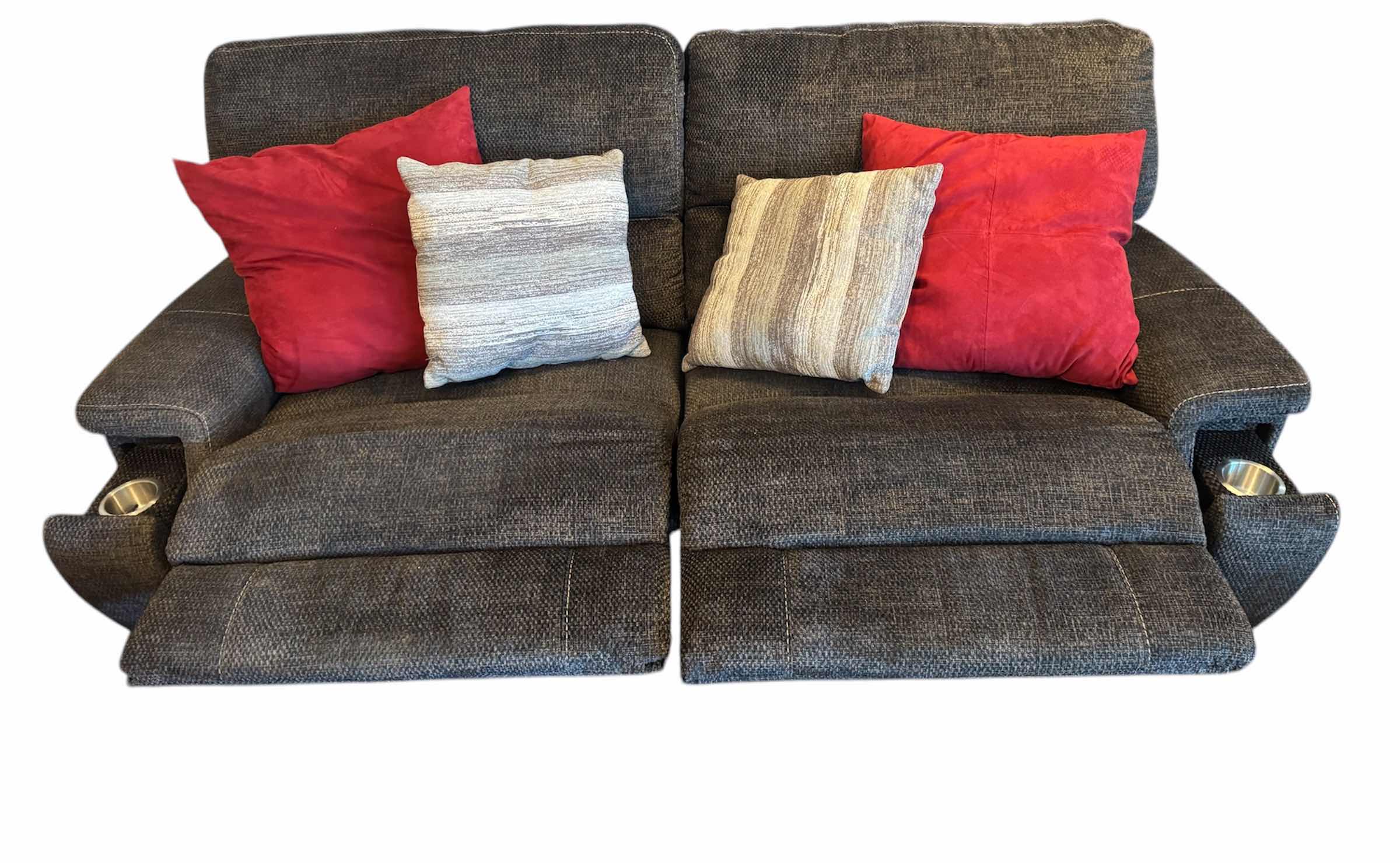 Photo 2 of REMY POWER LOVESEAT, DUAL POWER MOTION, EASY RECLINE, USB PORTS ON EACH SIDE, PILLOWS INCLUDED 

80” X 33” X H40”