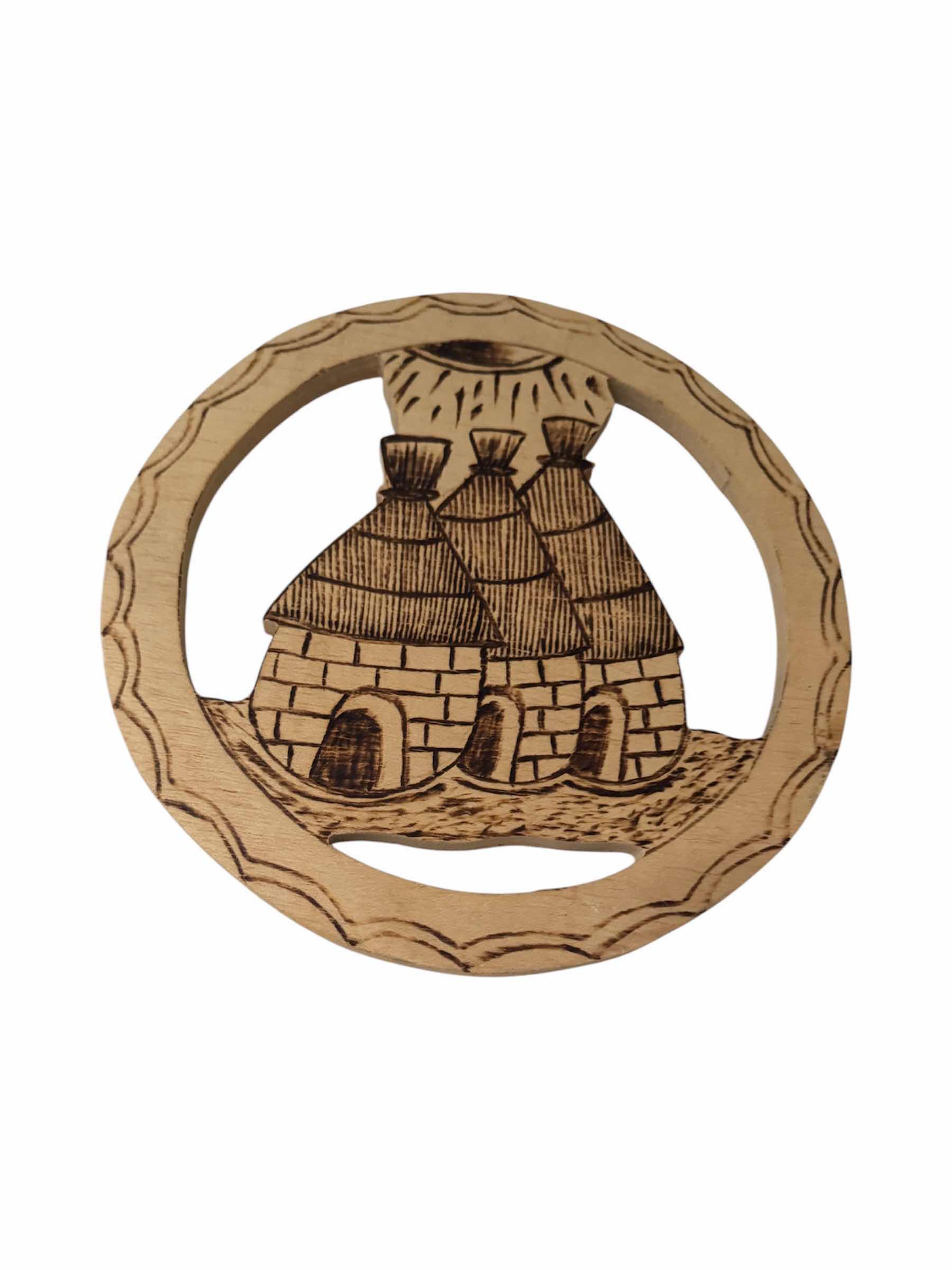 Photo 1 of 4- AFRICAN WOODEN DECOR, WALL DECOR, ARTWORK, HANDCRAFTED 
D9”