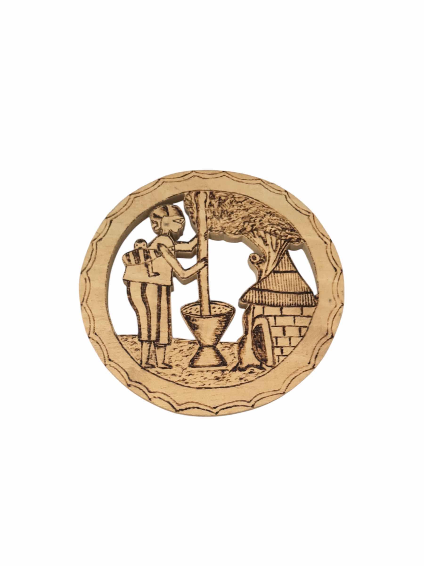 Photo 1 of 4- AFRICAN WOODEN DECOR, WALL DECOR, ARTWORK, HANDCRAFTED 
D9”