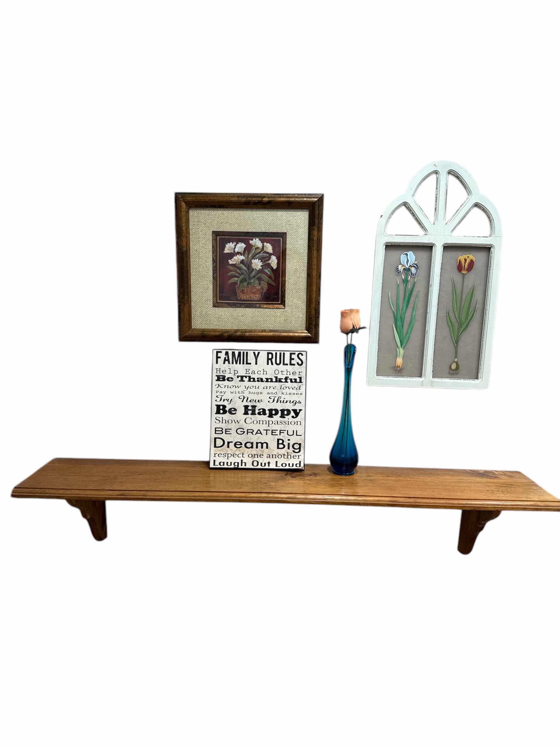 Photo 1 of 11- WALL ARTWORK AND SHELF