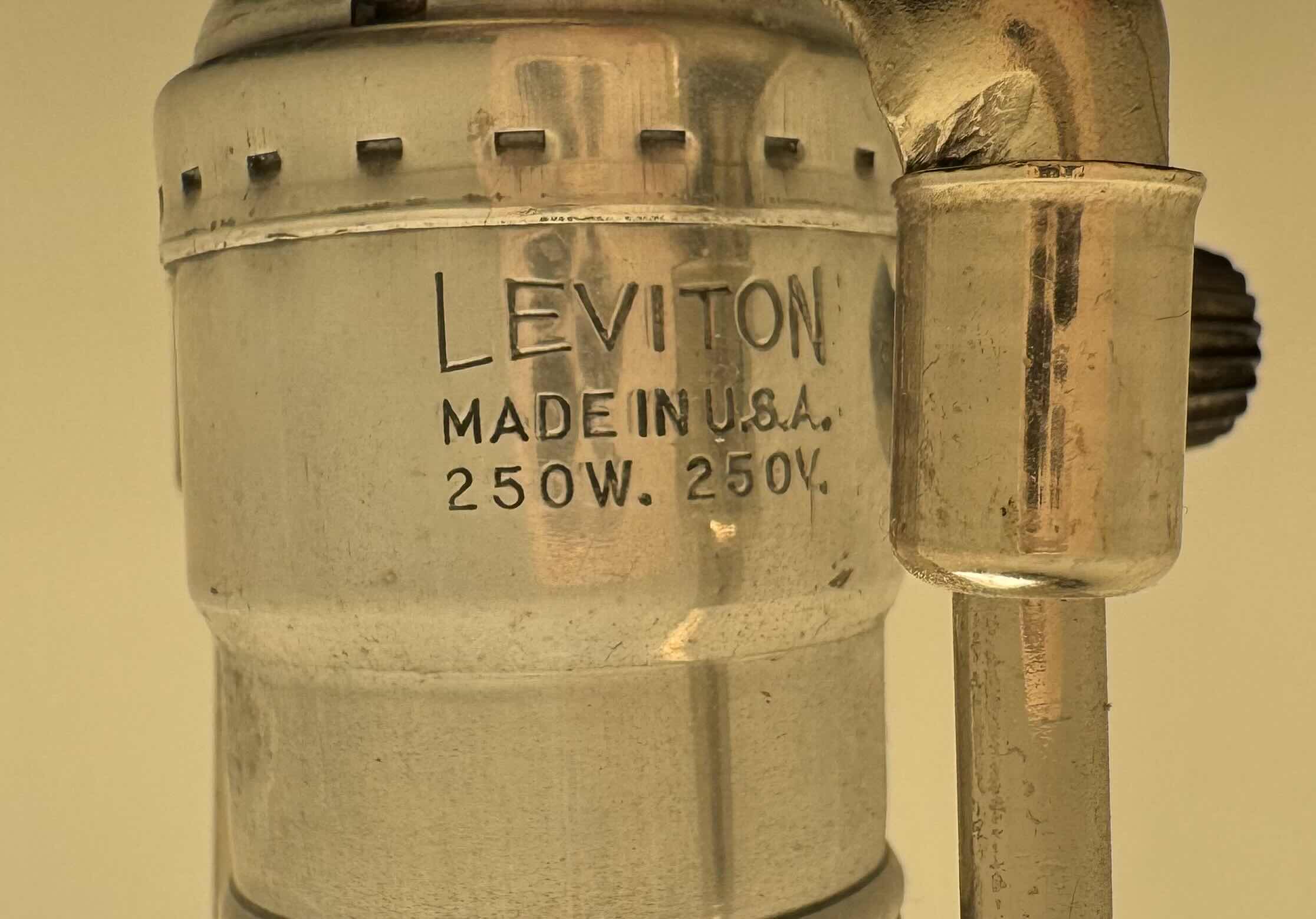 Photo 1 of VINTAGE LEVITON TABLE LAMP, MADE IN THE USA 
H30”