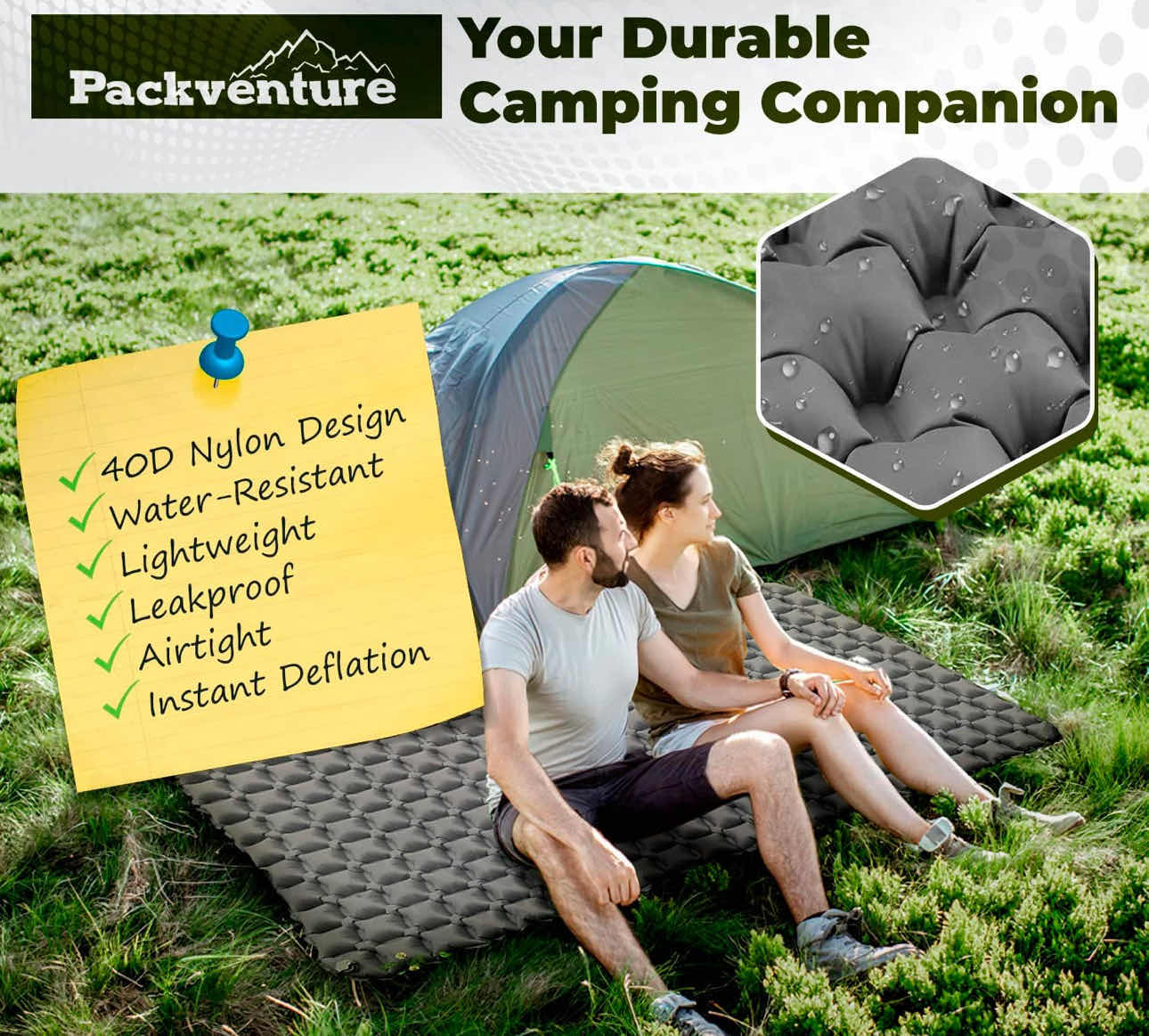 Photo 3 of BRAND NEW CASE OF PACKVENTURE INFLATABLE CAMPING MAT