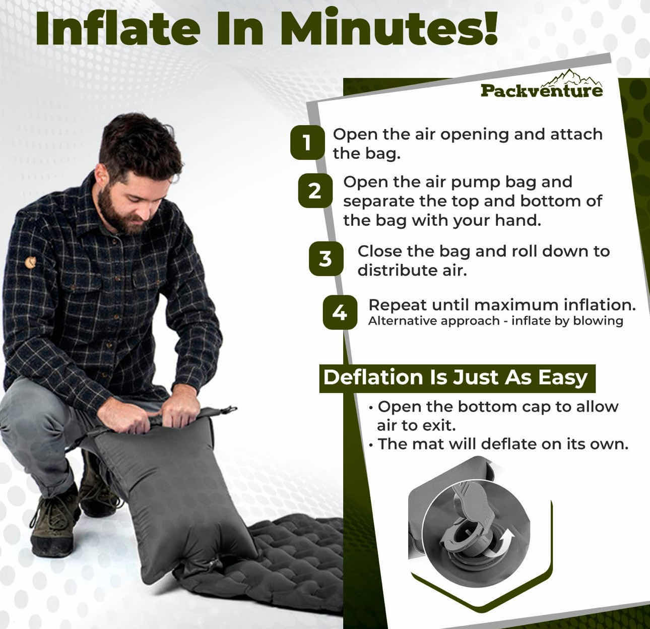 Photo 4 of BRAND NEW CASE OF PACKVENTURE INFLATABLE CAMPING MAT