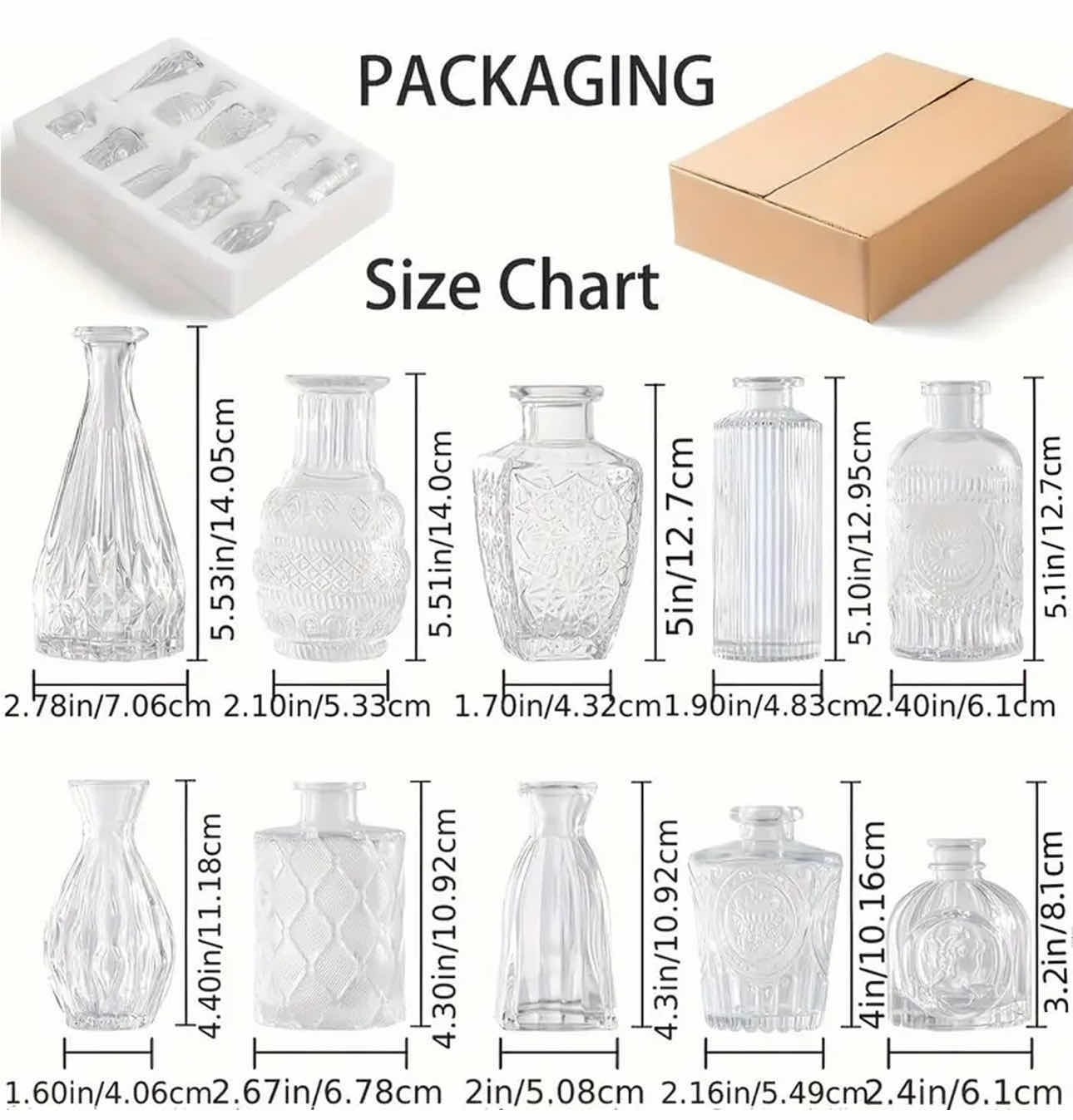 Photo 1 of BRAND NEW CASE OF BUD VASES