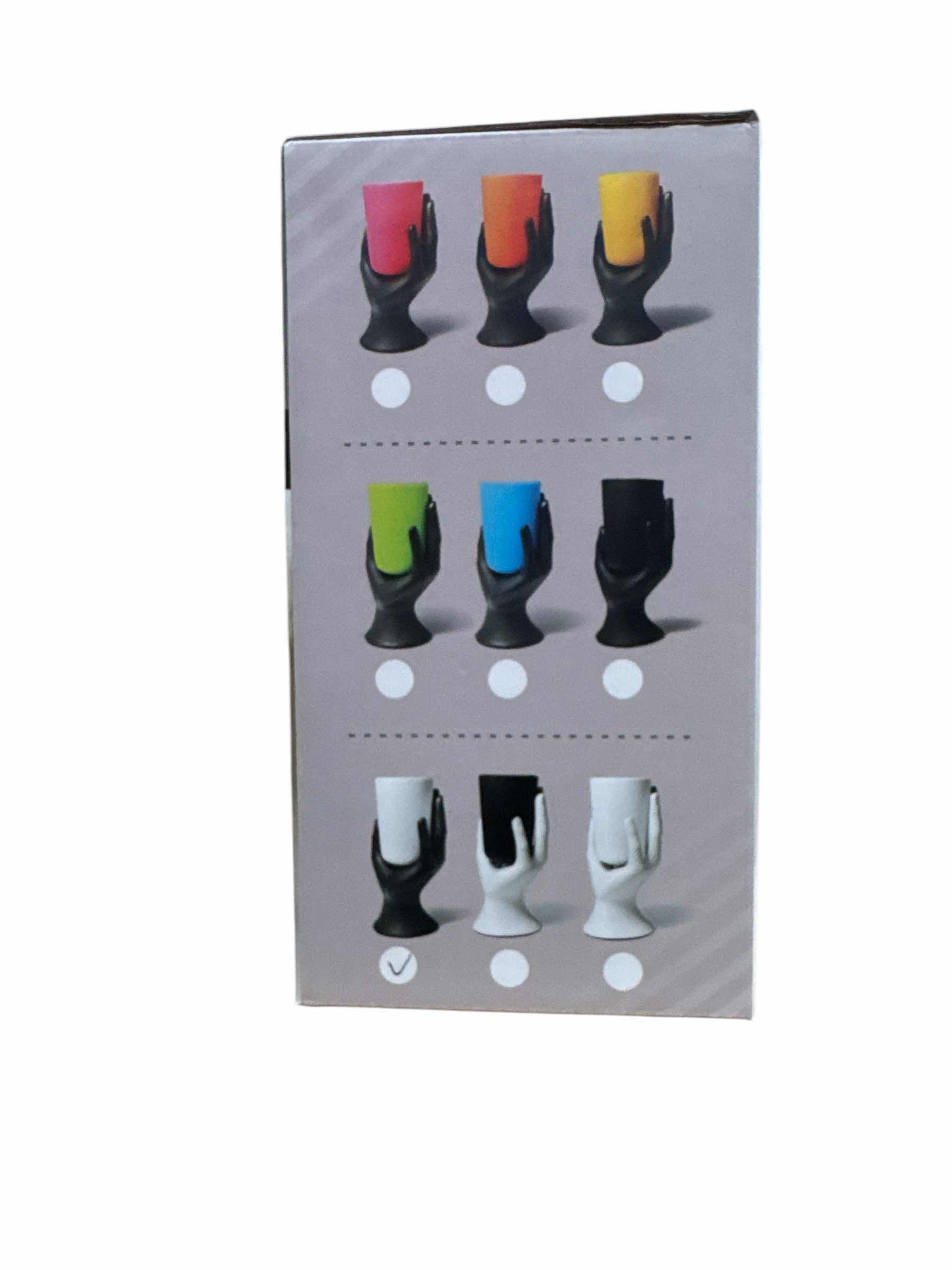Photo 1 of BRAND NEW CASE OF 12 PENHOLDERS WITH BLACK HAND AND CONTRASTING WHITE CUP