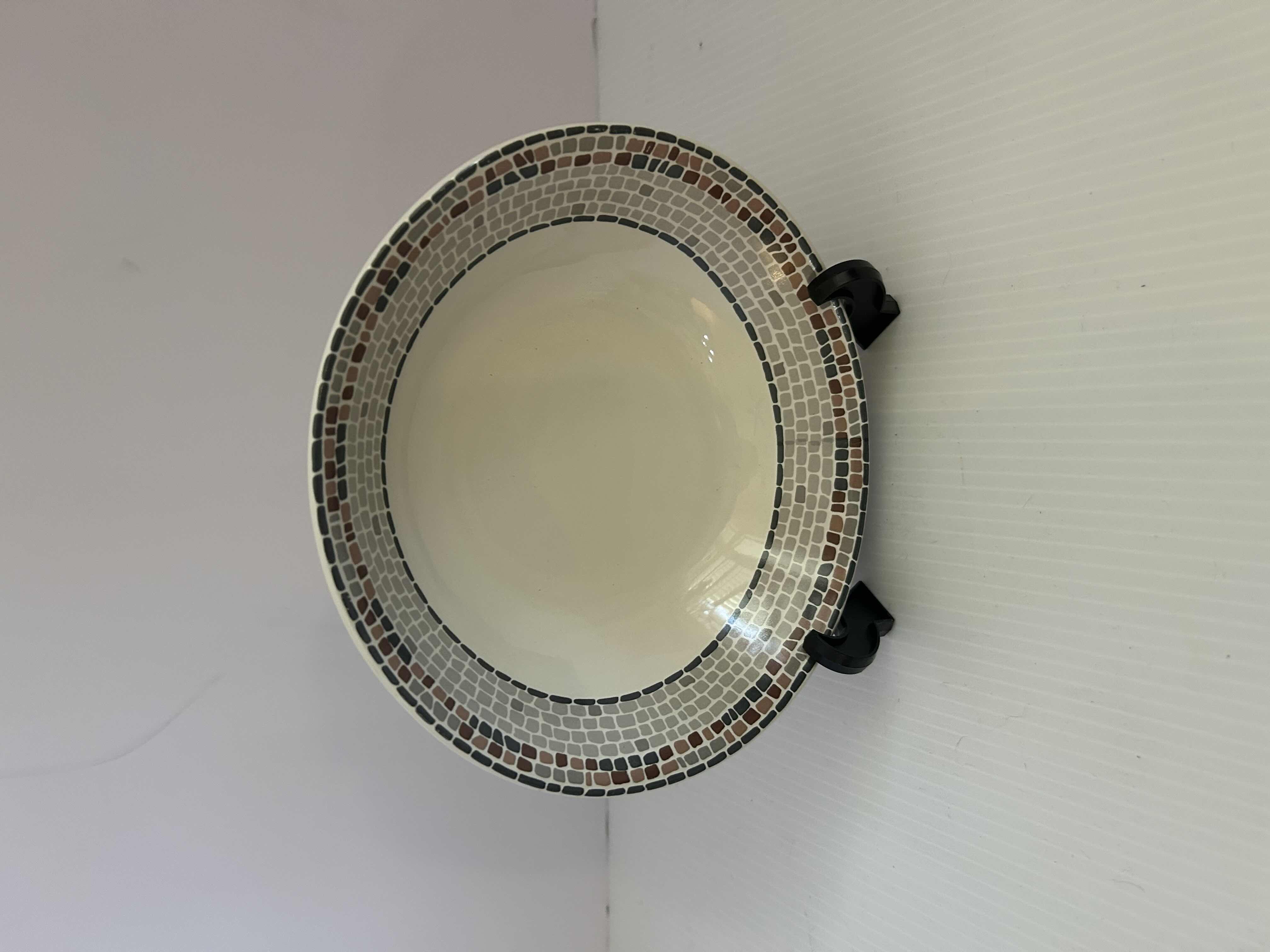 Photo 1 of 8-SANGO ZOEY OVAL 8” SOUP SALAD W MOSAIC DESIGN