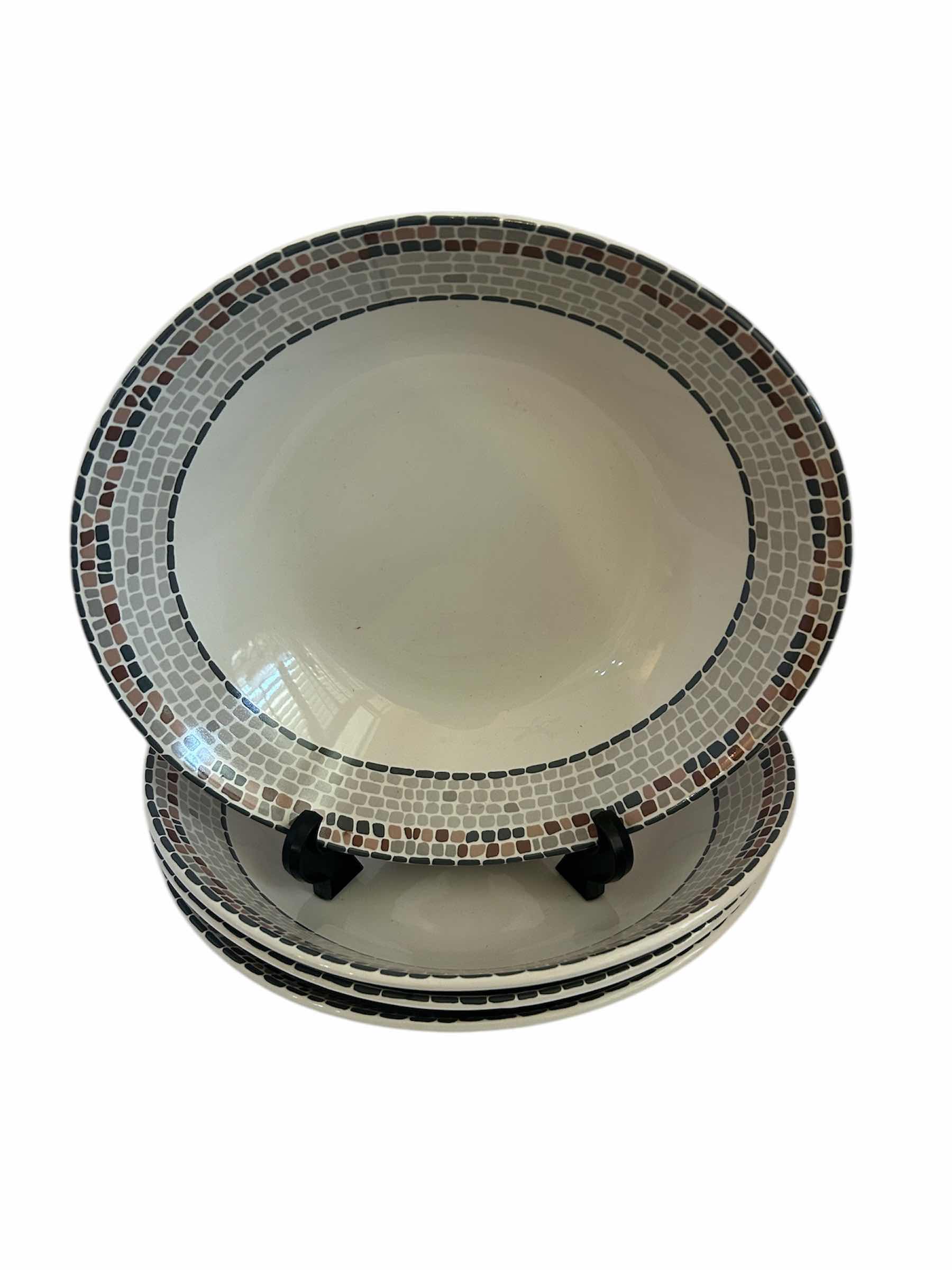Photo 1 of 4- SANGO ZOEY 9” SOUP BOWL W MOSAIC DESIGN