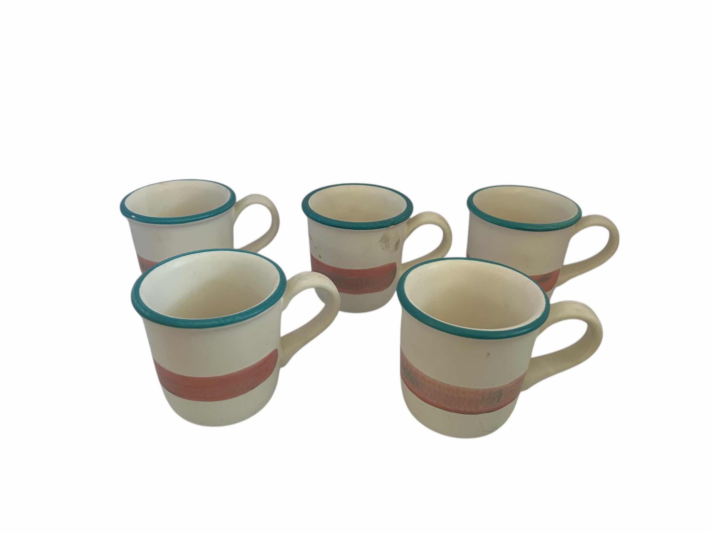Photo 1 of 5- TREASURE CRAFT MIRAGE STONE WARE MUGS