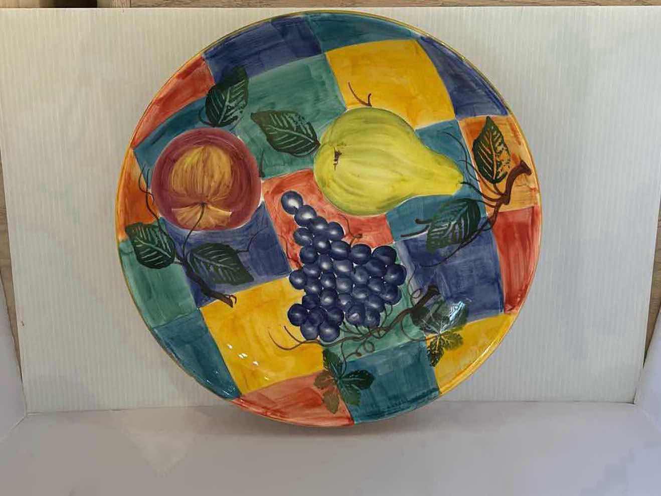 Photo 1 of HAND PAINTED ITALIAN ANACORA FRUIT BOWL