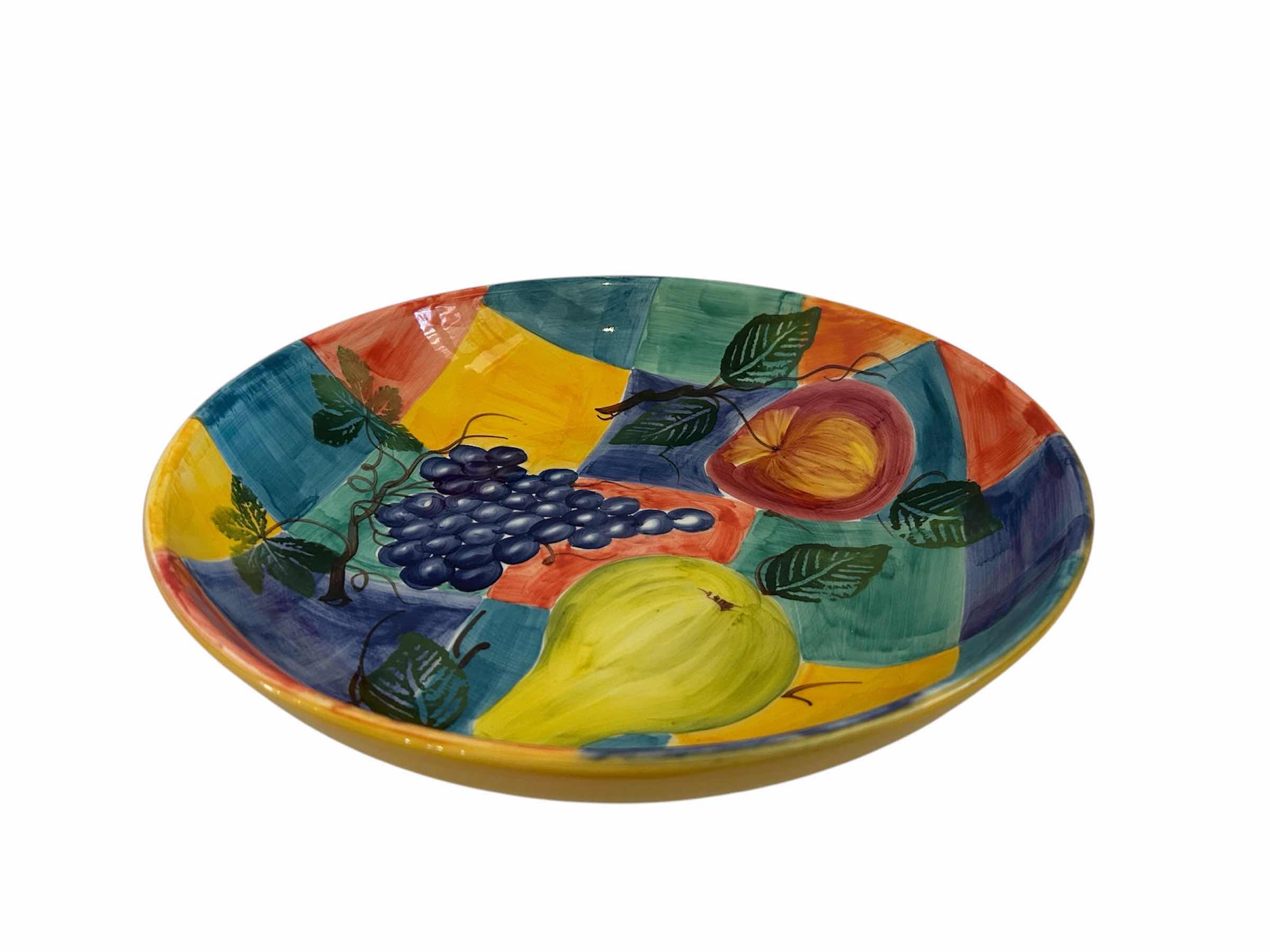 Photo 1 of HAND PAINTED ITALIAN ANACORA FRUIT BOWL