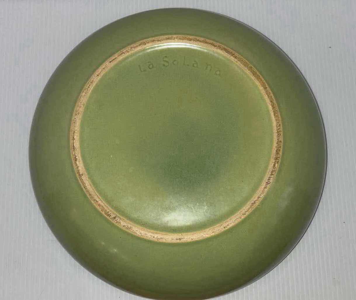 Photo 1 of 2-VINTAGE LA SOLANA GREEN BOWLS 10” 13”