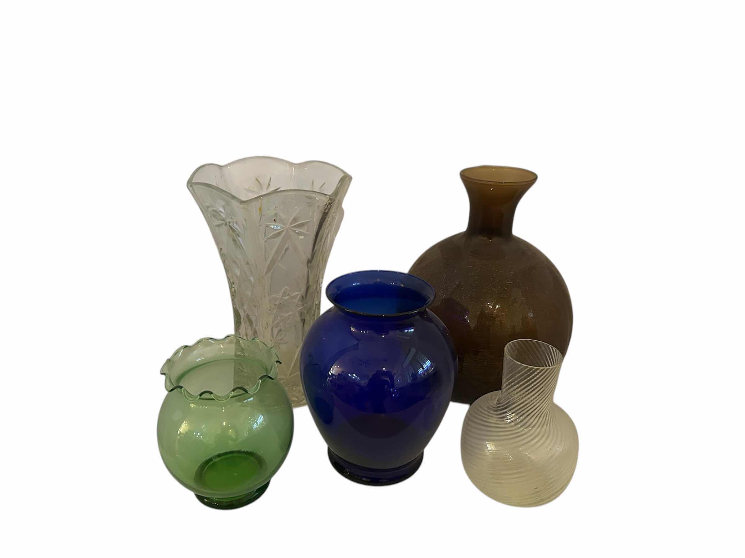 Photo 1 of 5- ASSORTED VASES