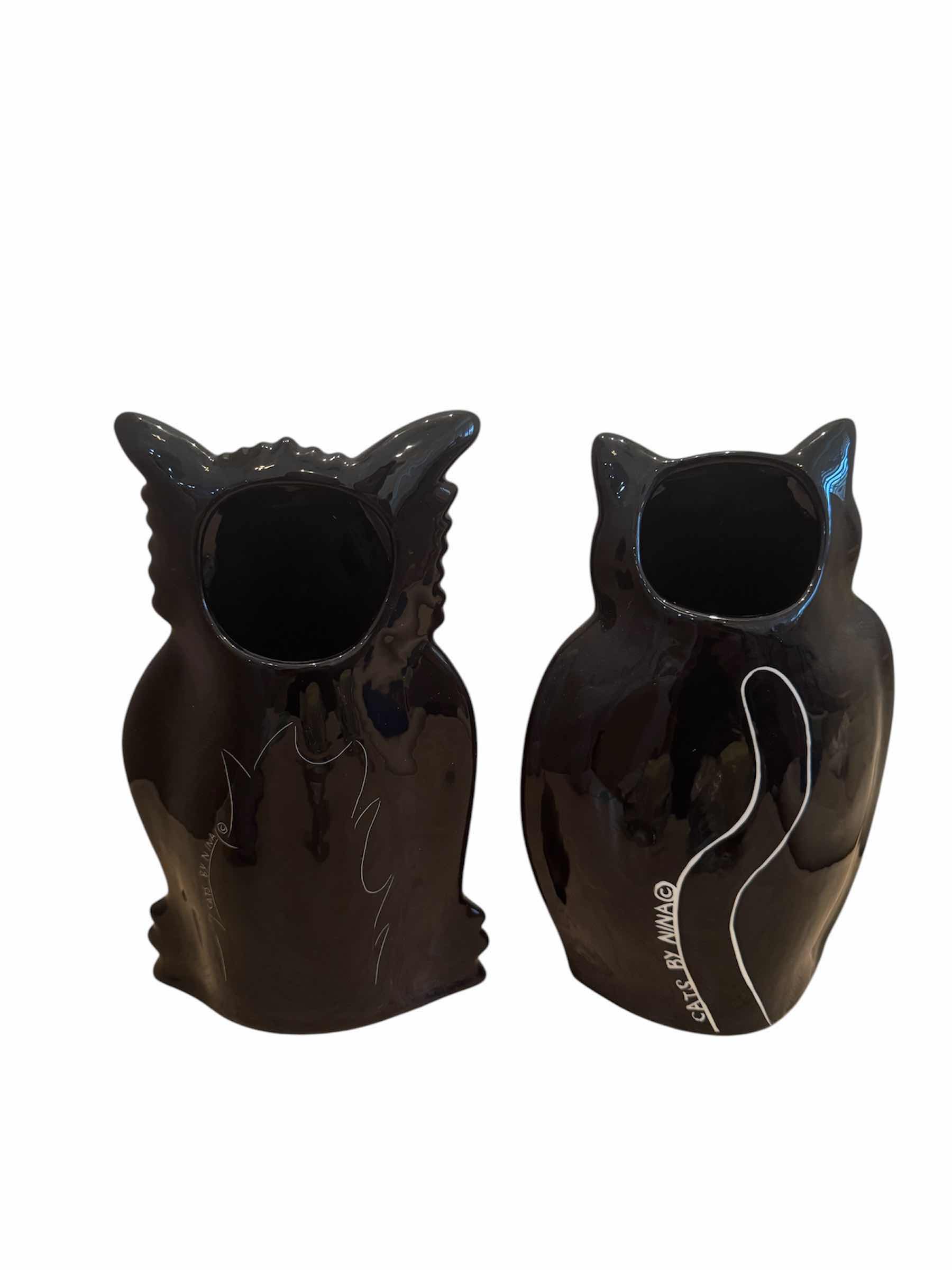 Photo 1 of 5- CAT DECORATIVE ITEMS, HOME DECOR, ARTWORK, CANDLE HOLDERS

GRAY CERAMIC CAT
H11.75”

BLACK CERAMIC CATS
2* H10.25”

CANDLE HOLDERS
2*5” X H2.75”