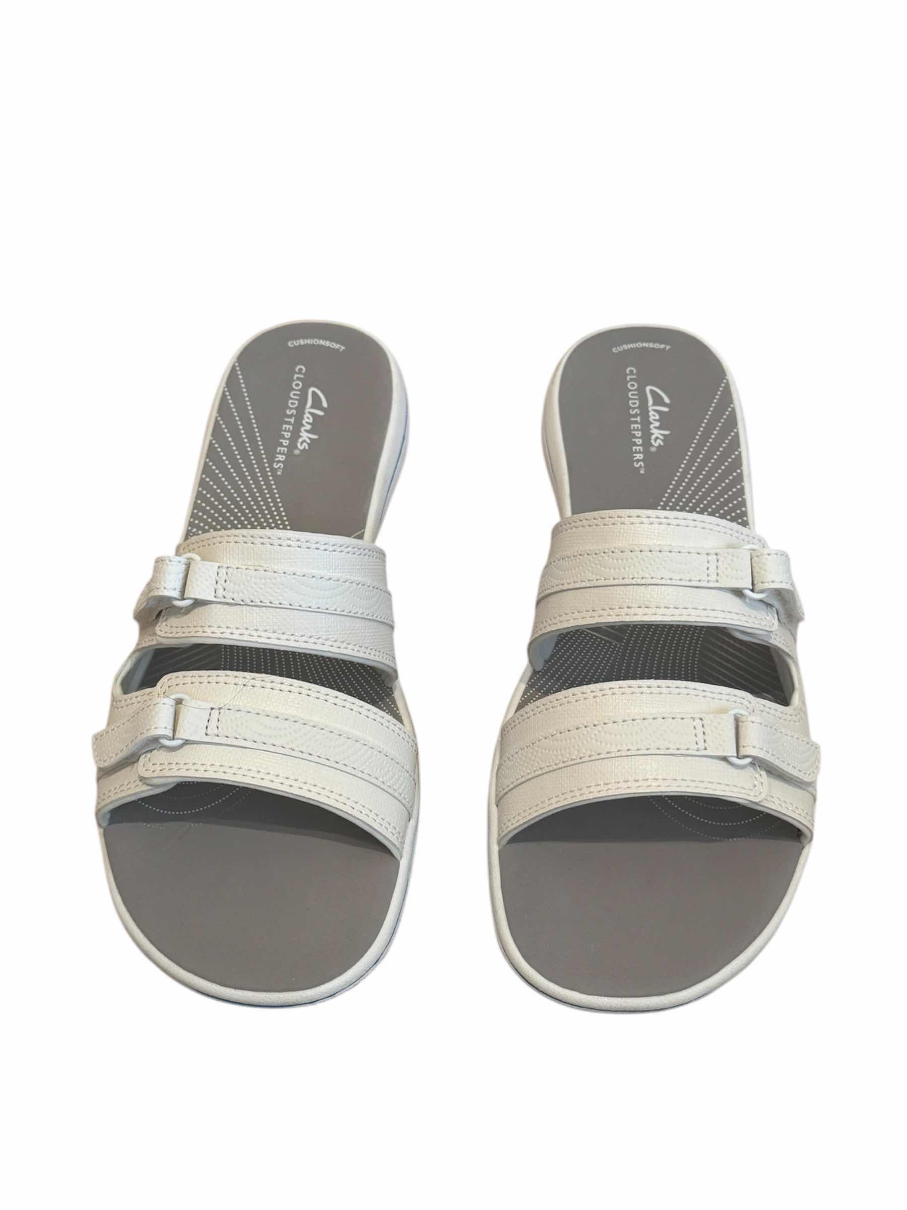 Photo 1 of CLARKS CLOUDSTEPPERS, BREEZE PIPER, WHITE, SIZE 10