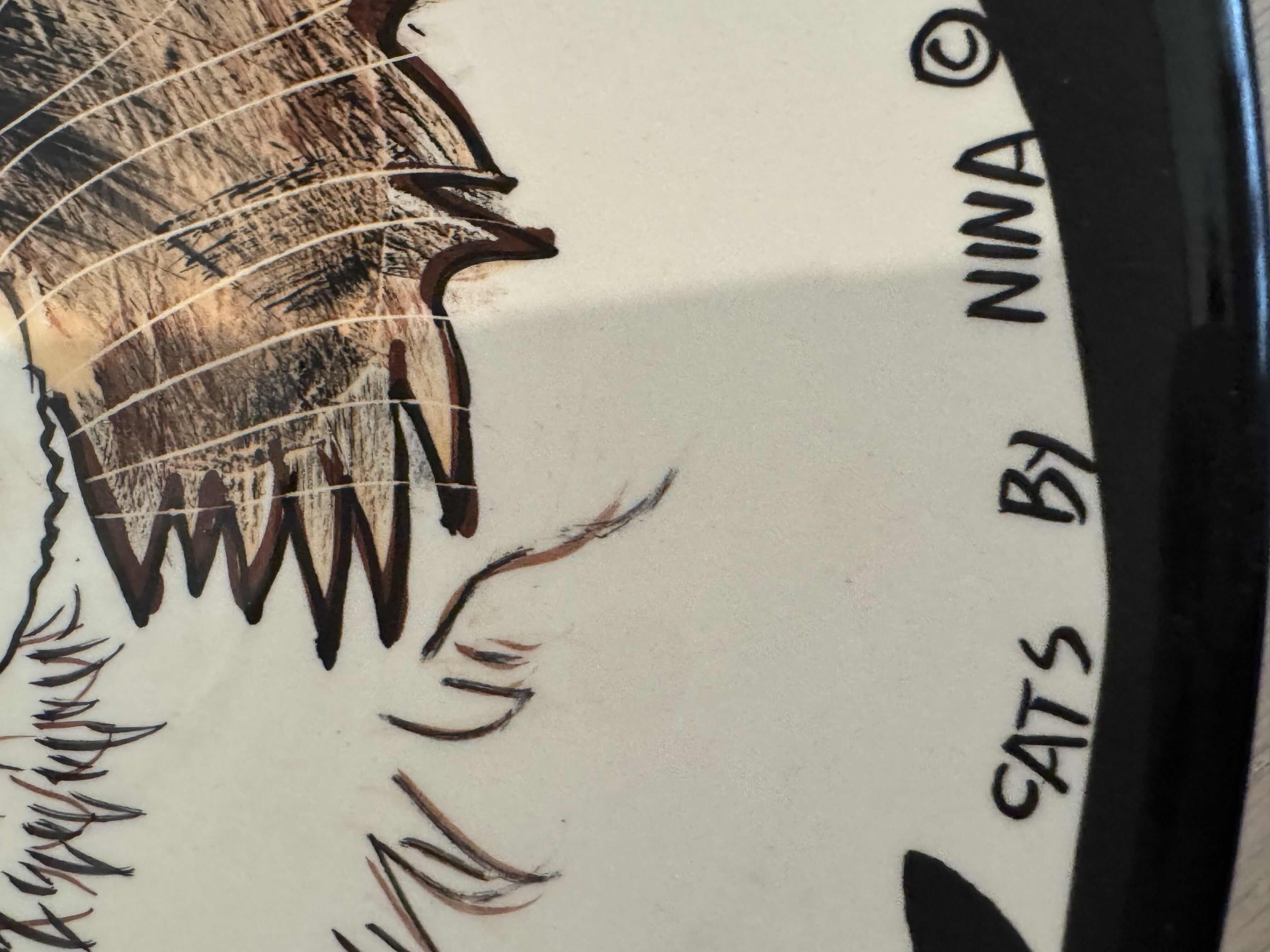 Photo 4 of CAT BOWLS BY NINA, CERAMIC BOWLS

12” X H2.5”