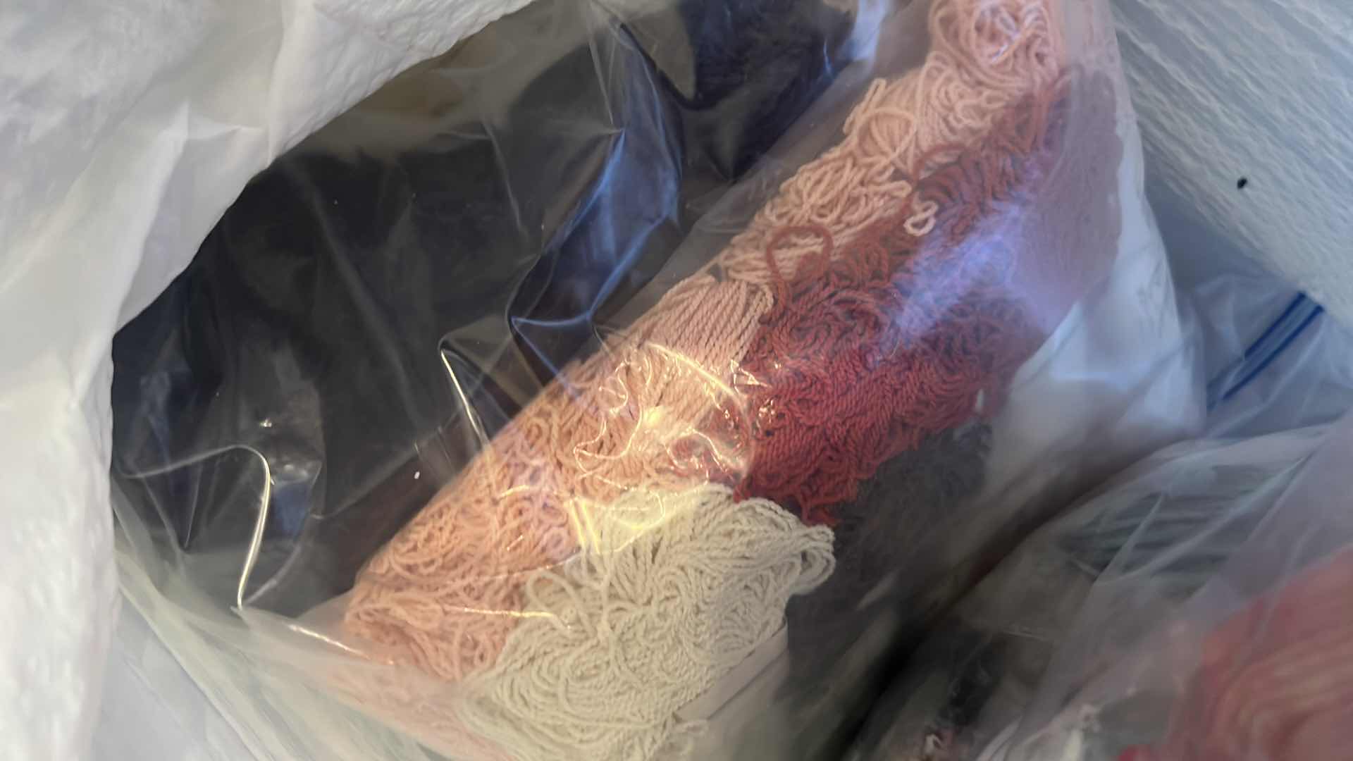 Photo 1 of CONTENTS OF BAG: YARN AND MISCELLANEOUS ART SUPPLIES