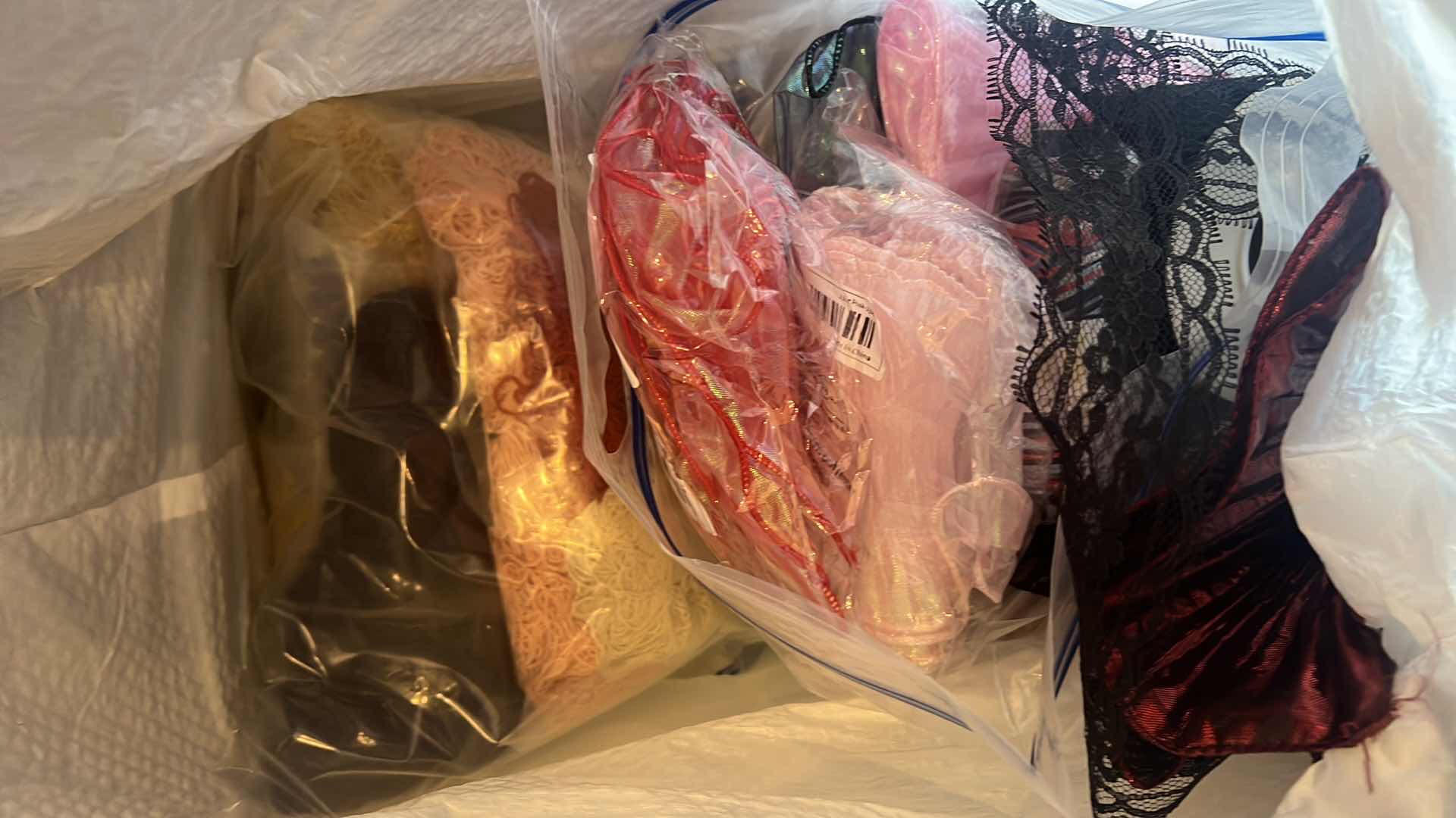 Photo 1 of CONTENTS OF BAG: YARN AND MISCELLANEOUS ART SUPPLIES