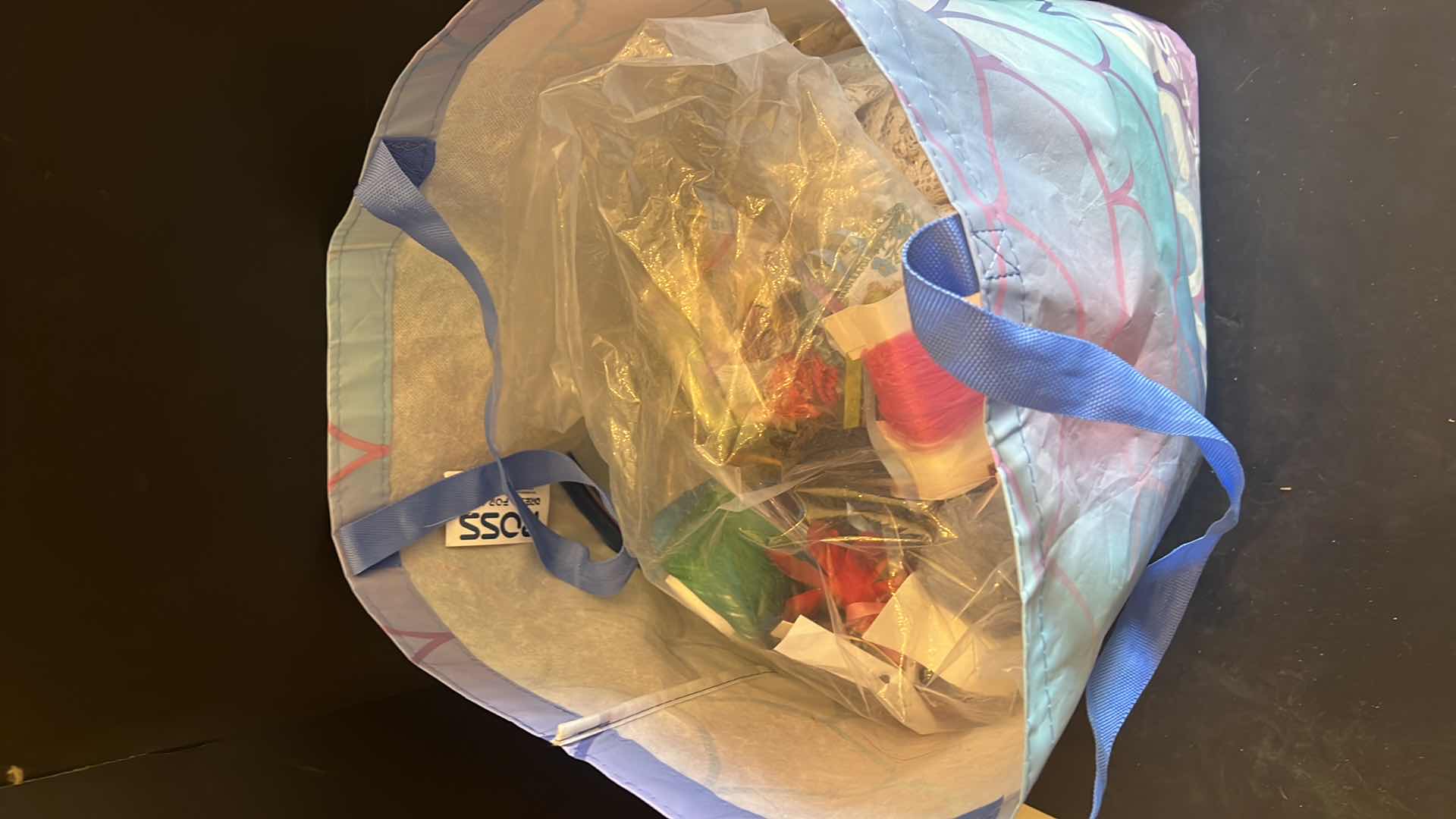 Photo 1 of CONTENTS OF BAG: MISCELLANEOUS YARNS AND FABRICS