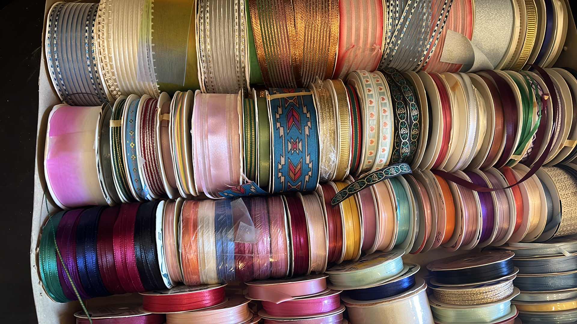 Photo 1 of BOXES OF RIBBON VARIOUS COLORS