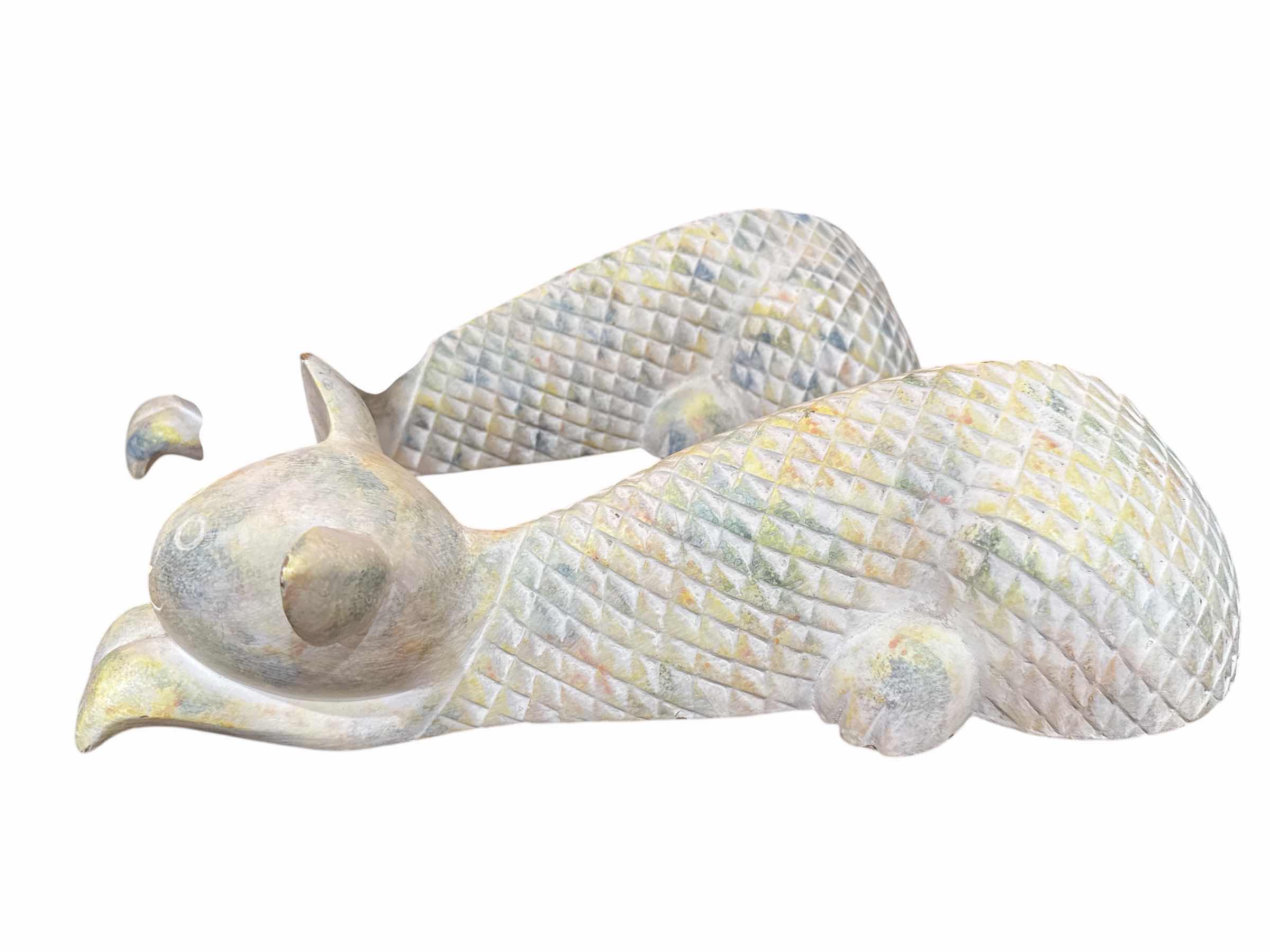 Photo 1 of 2 WOOD CARVED KITTIES