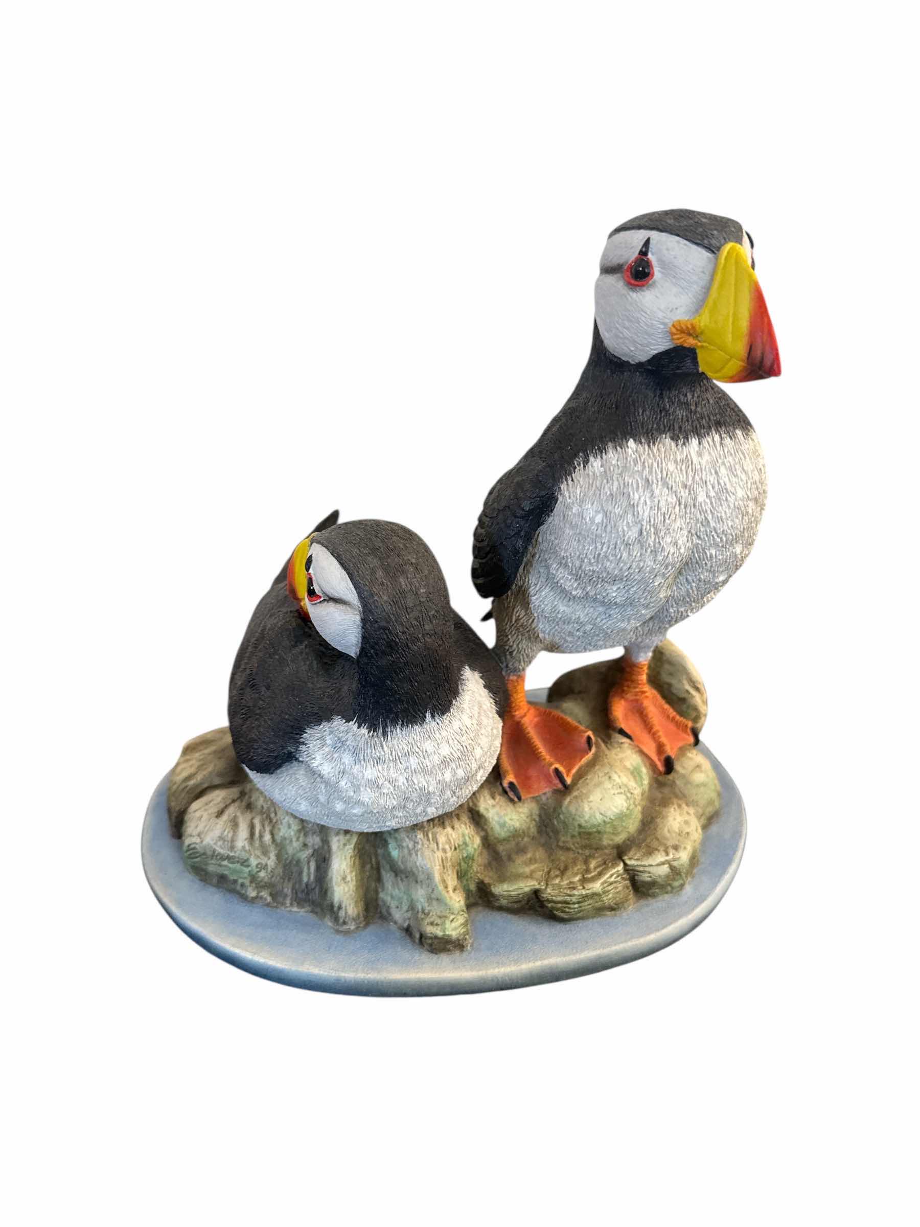 Photo 1 of 2 PUFFINS FIGURINE H 9”