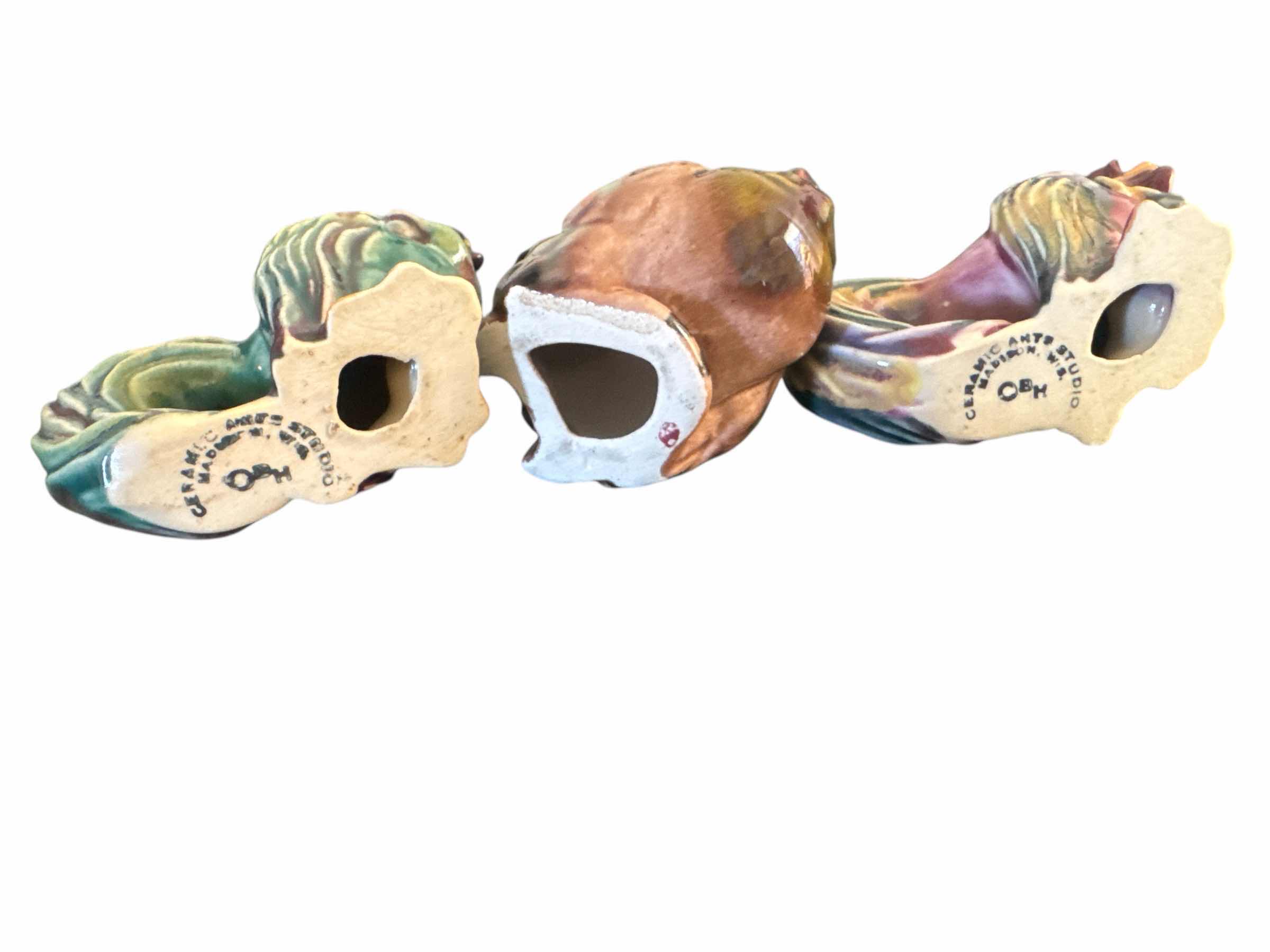 Photo 1 of 45 VINTAGE ROOSTERS MADE BY AND STAMPED CERAMIC ARTS STUDIO, MADE IN U.S.A., MADISON, WIS