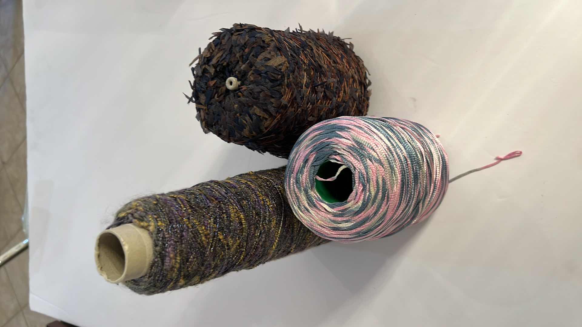 Photo 1 of 3 - LARGE MACHINE CONE THREAD AND YARN
