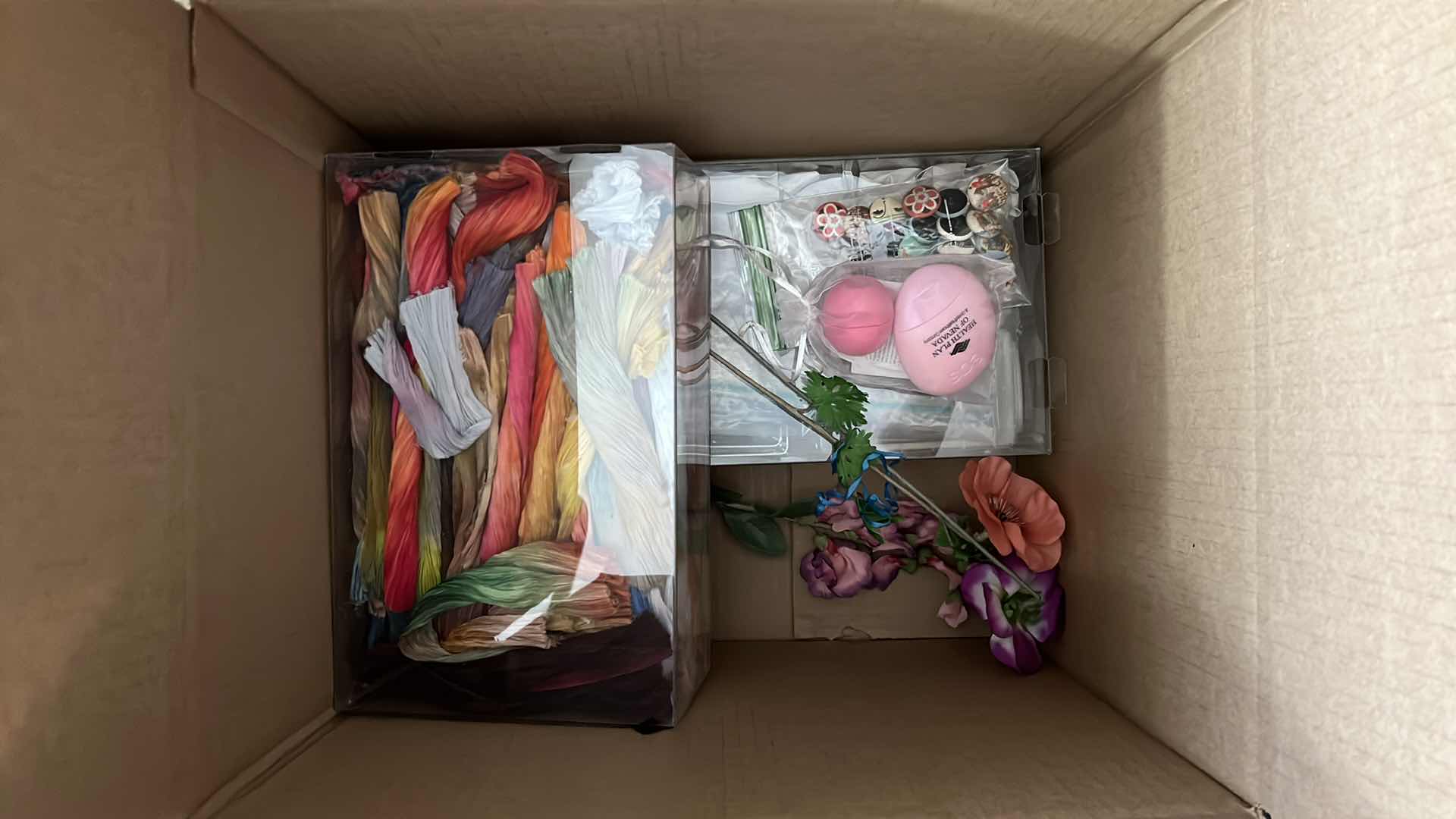 Photo 1 of BOX OF DOLL MAKING, FLORAL SUPPLIES AND MORE