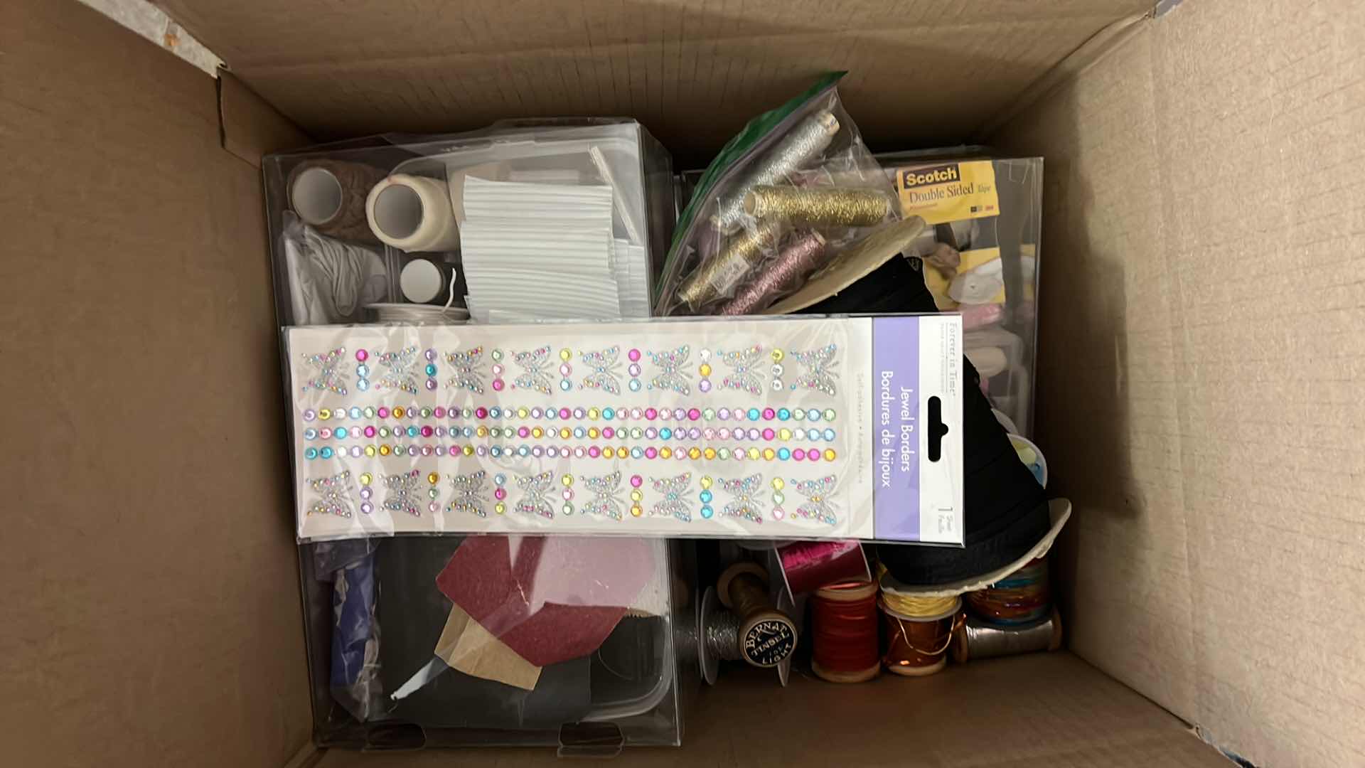 Photo 1 of BOX OF DOLL MAKING, FLORAL SUPPLIES AND MORE