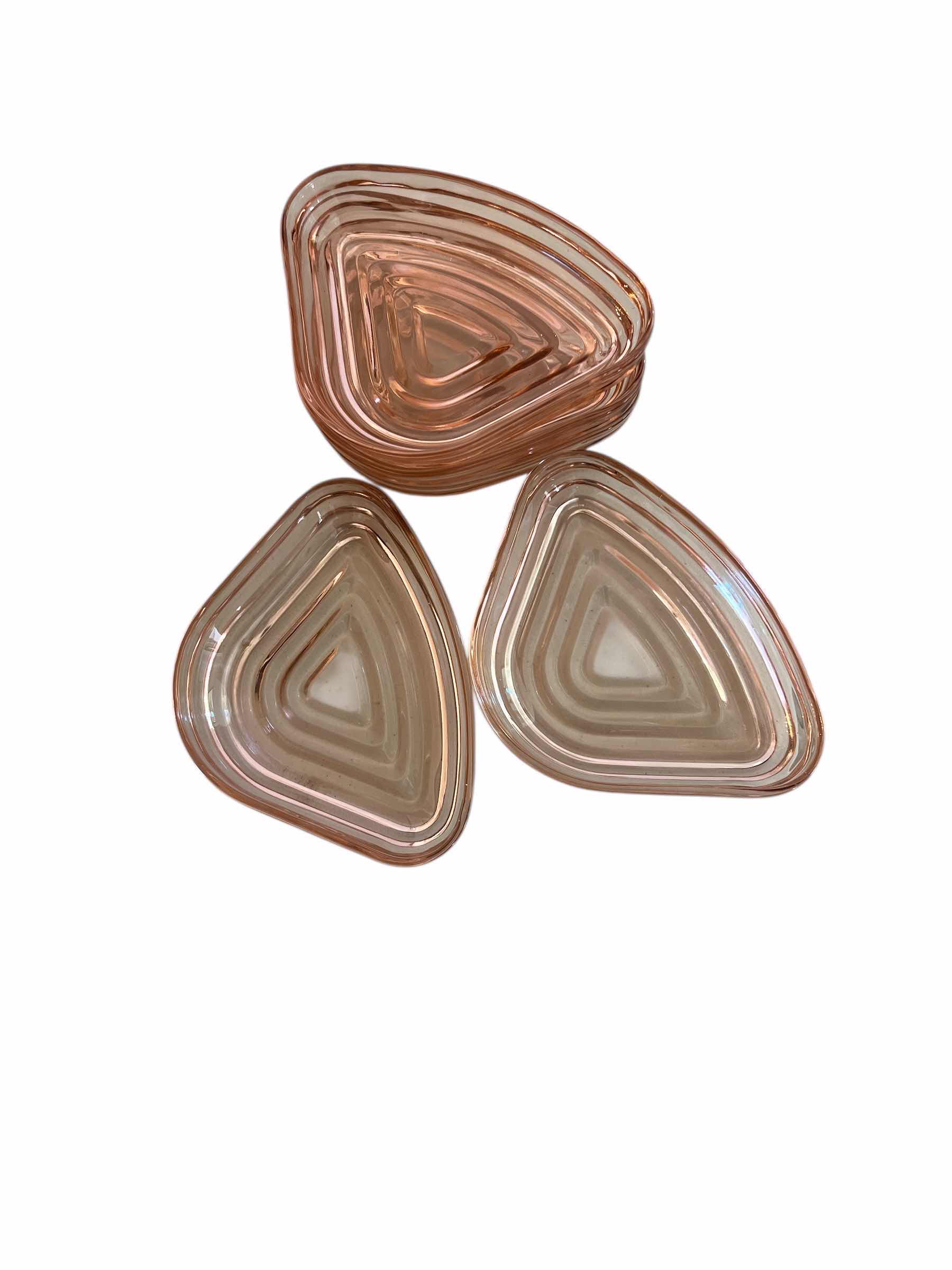 Photo 2 of 5 - PINK DEPRESSION GLASS BOWLS 6” WIDE