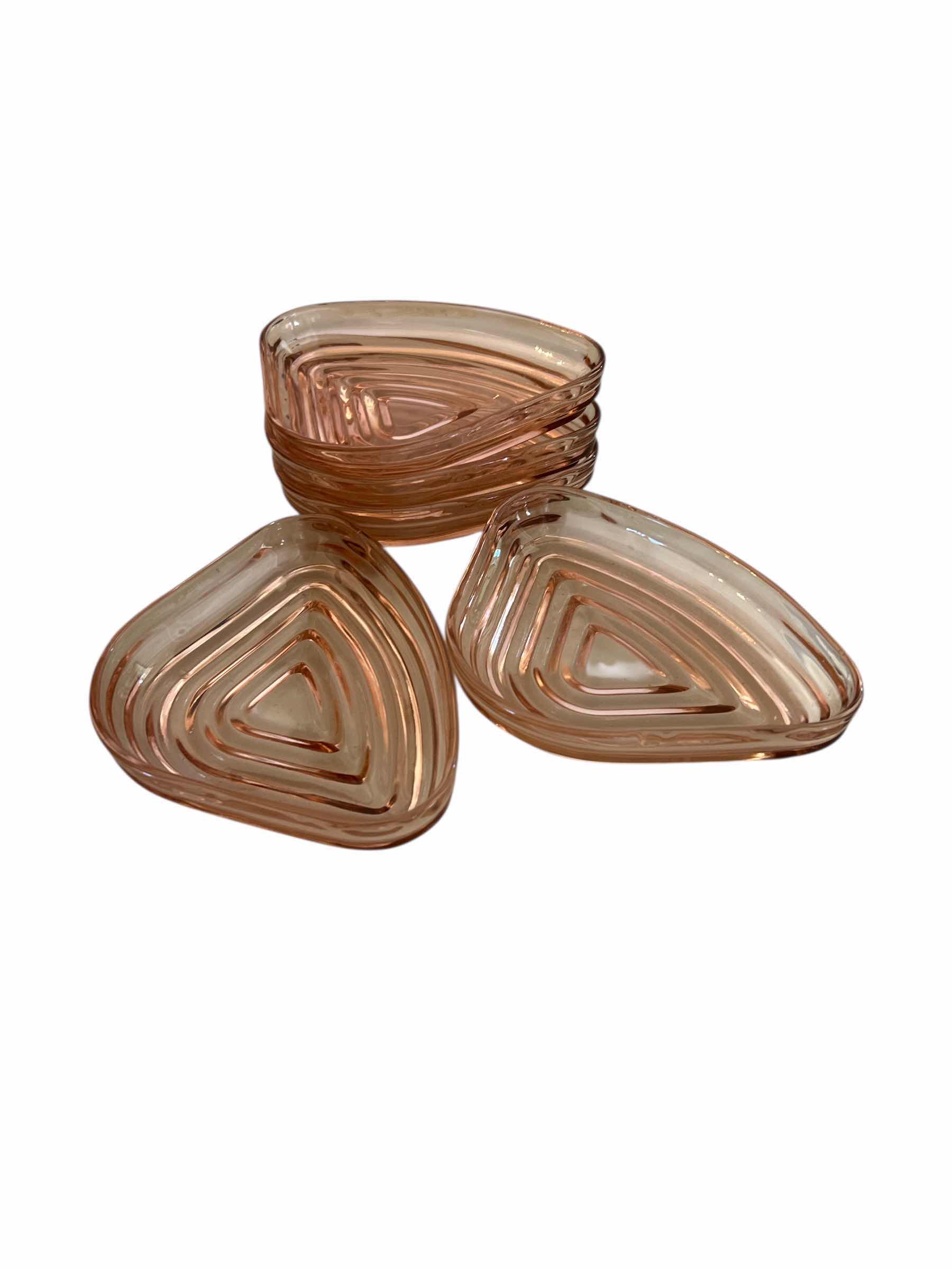 Photo 1 of 5 - PINK DEPRESSION GLASS BOWLS 6” WIDE