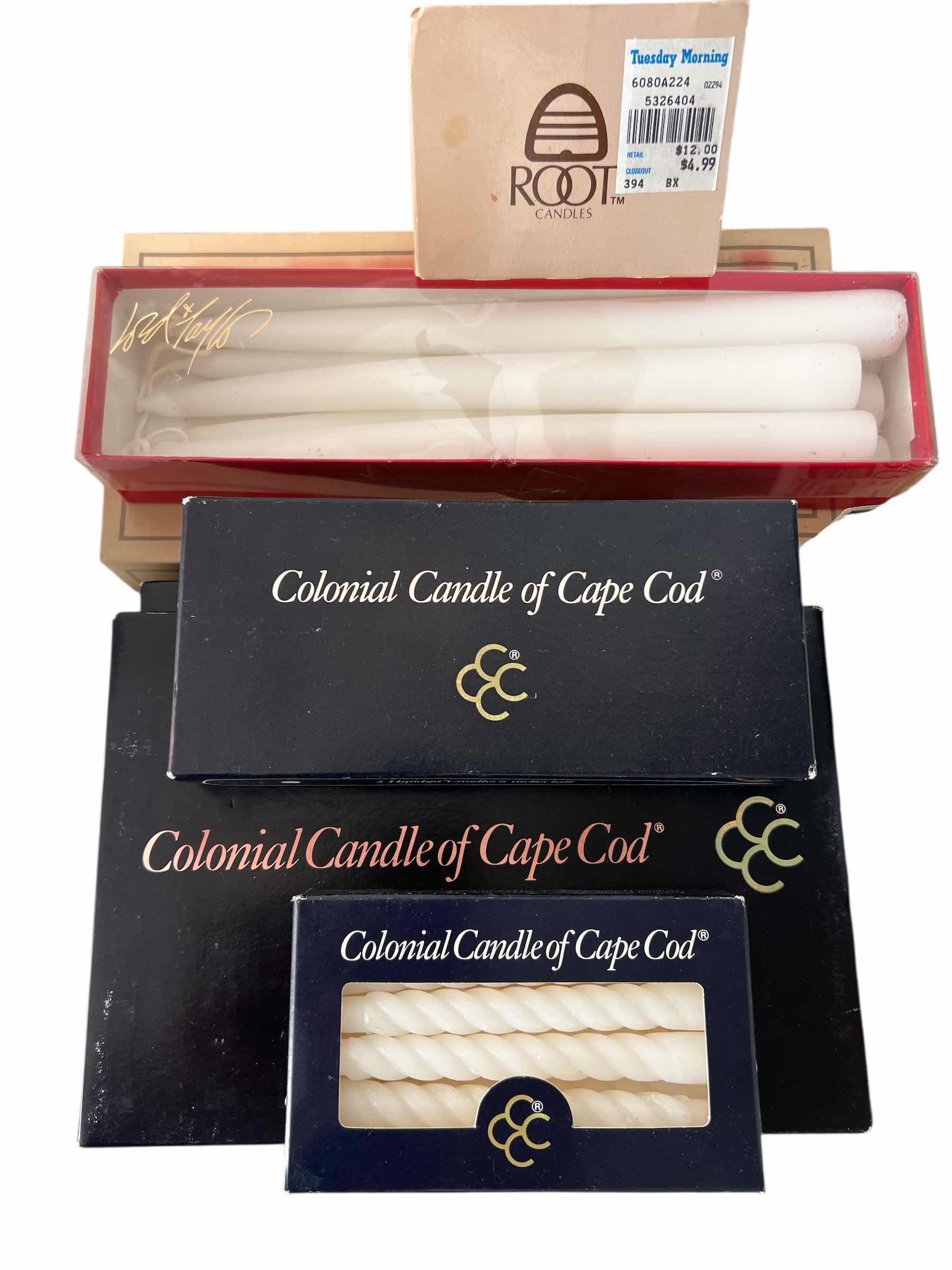 Photo 1 of LOT OF ASSORTED CANDLES ROOTS AND COLONIAL CANDLE OF CAPE COD AND MORE