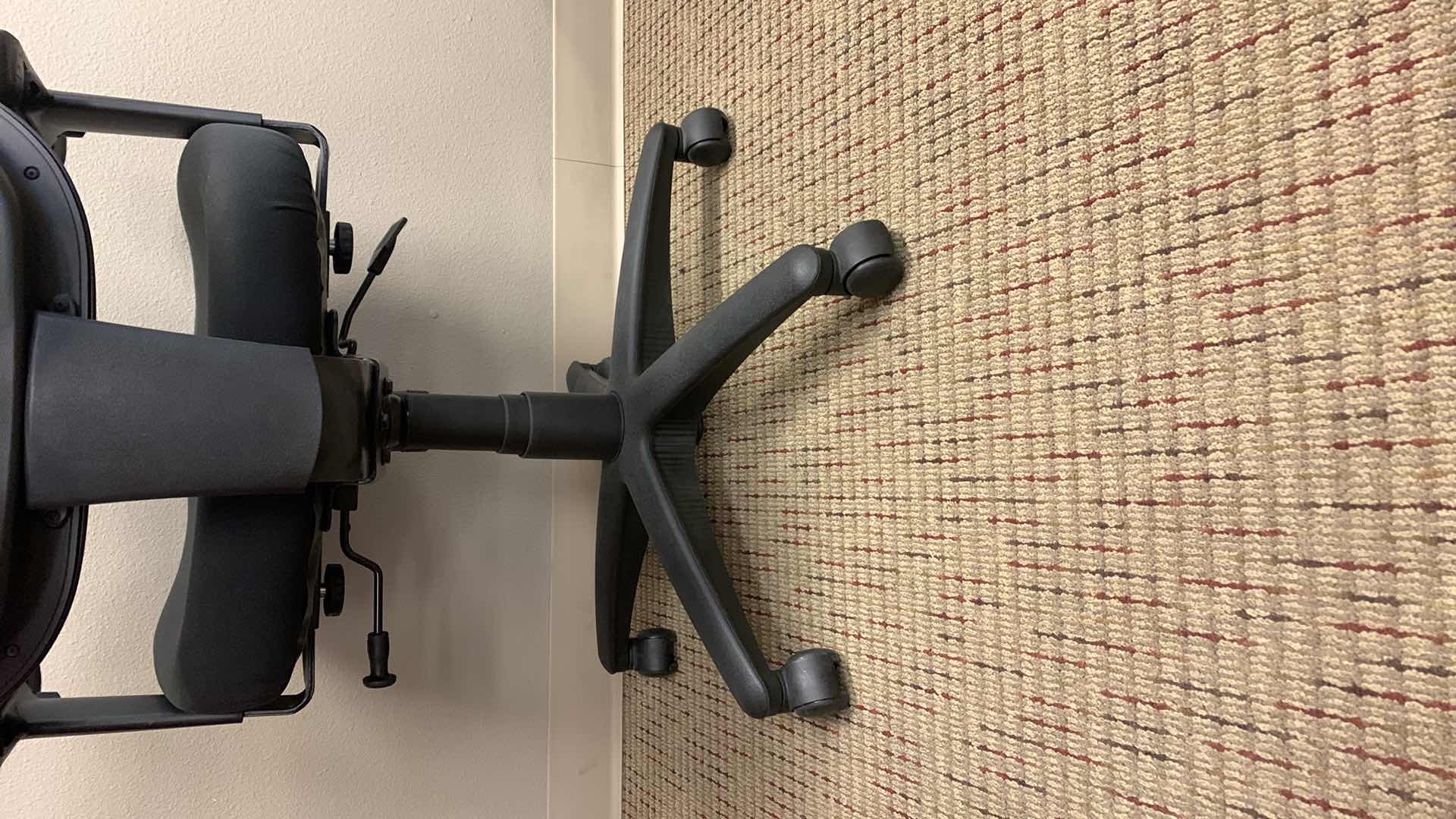 Photo 1 of BLACK MESH  & FABRIC ADJUSTABLE OFFICE CHAIR ON ROLLER