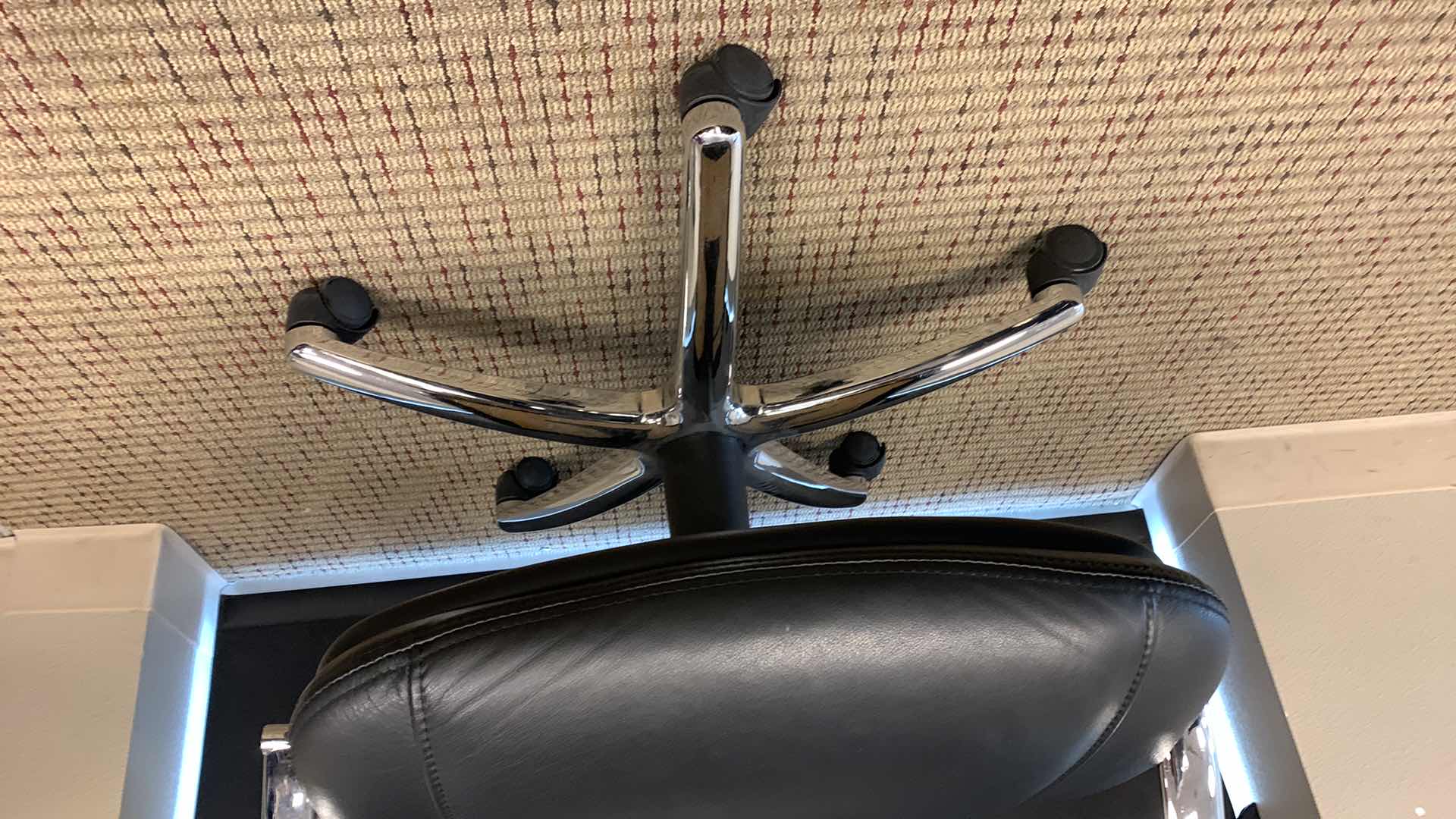 Photo 7 of OFFICE STAR 8200 BLACK LEATHER W CHROME OFFICE CHAIR