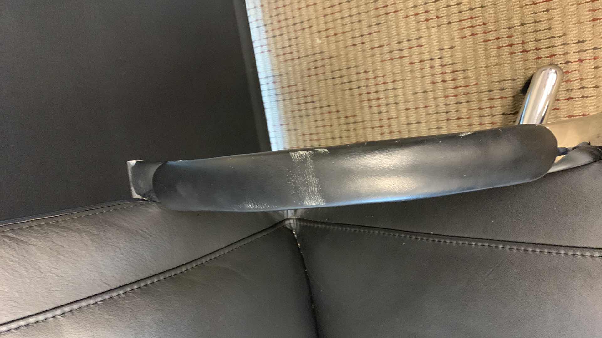 Photo 6 of OFFICE STAR 8200 BLACK LEATHER W CHROME OFFICE CHAIR