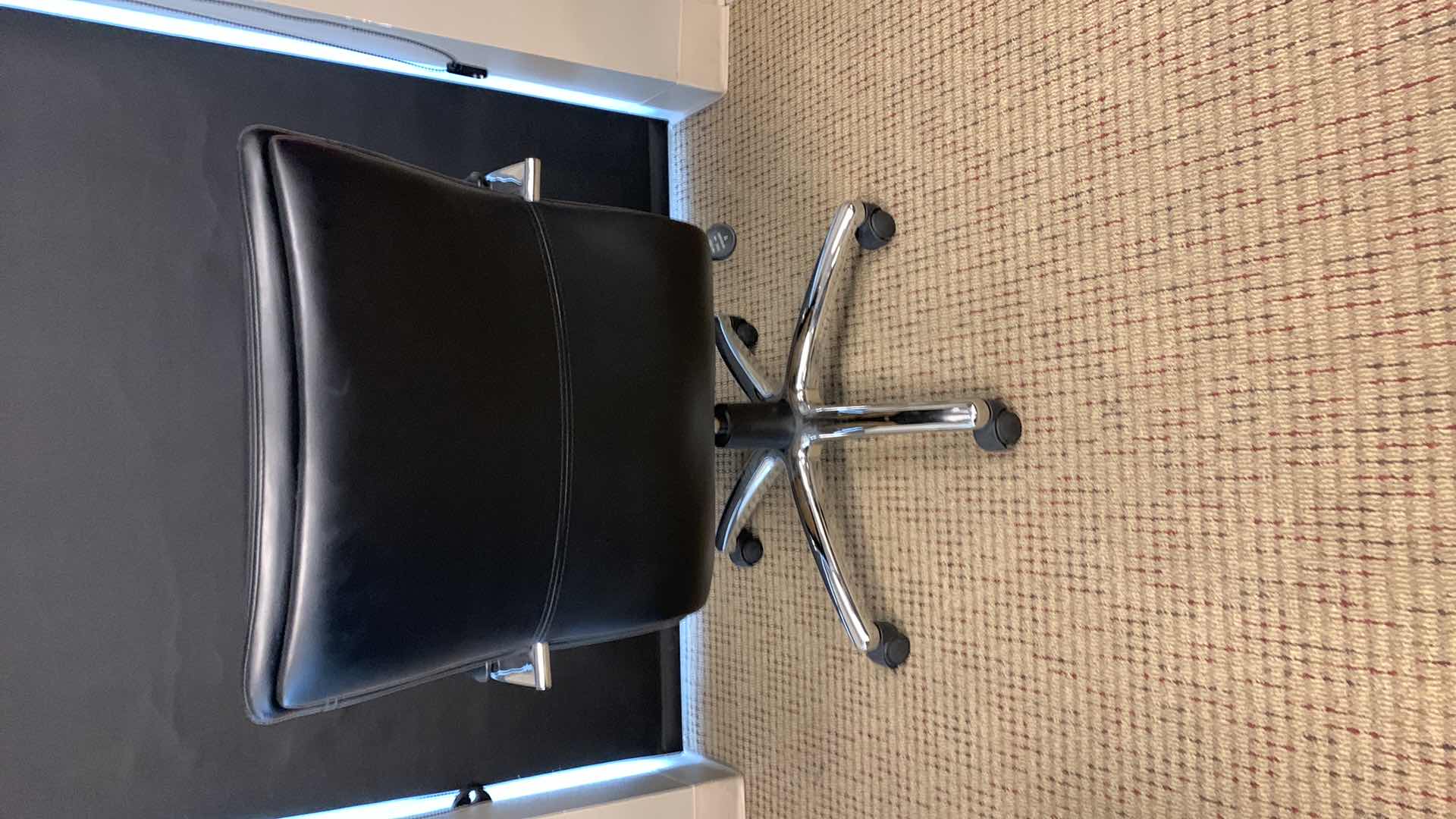 Photo 3 of OFFICE STAR 8200 BLACK LEATHER W CHROME OFFICE CHAIR