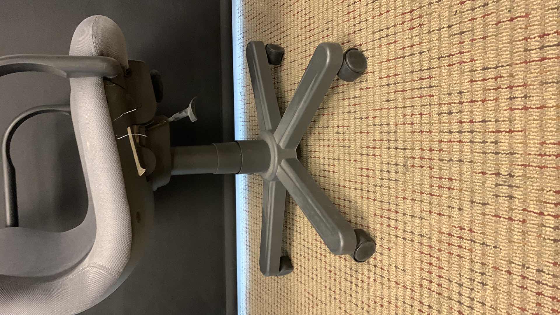 Photo 5 of FABRIC SWIVEL ARM CHAIR ON ROLLERS