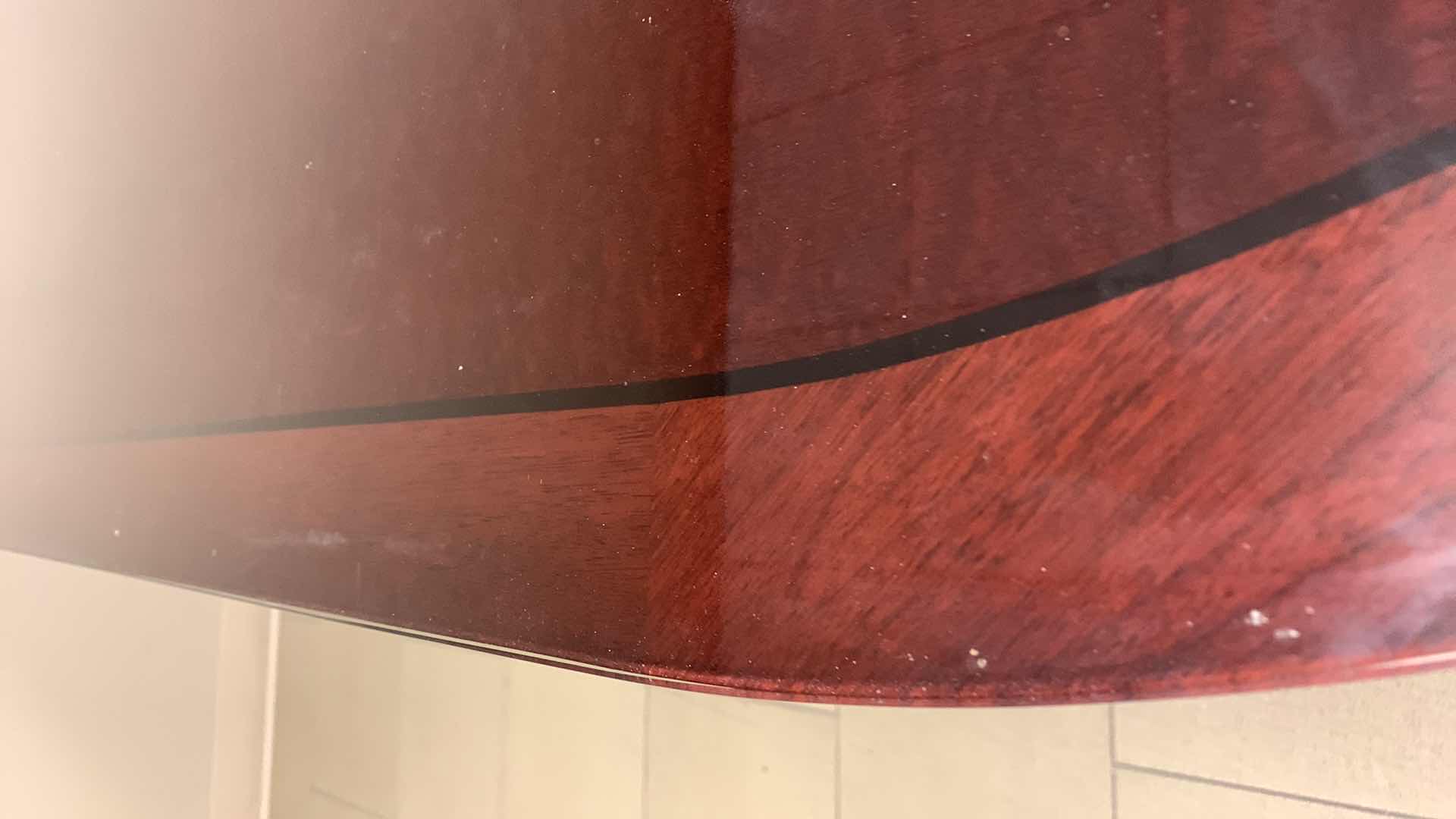 Photo 1 of CHERRY CONFERENCE TABLE WITH GLASS TOP 8’ X 52” H 30”