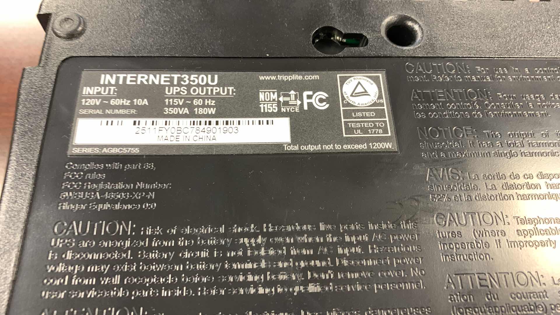 Photo 2 of TRIPP-LITE INTERNET OFFICE UPS