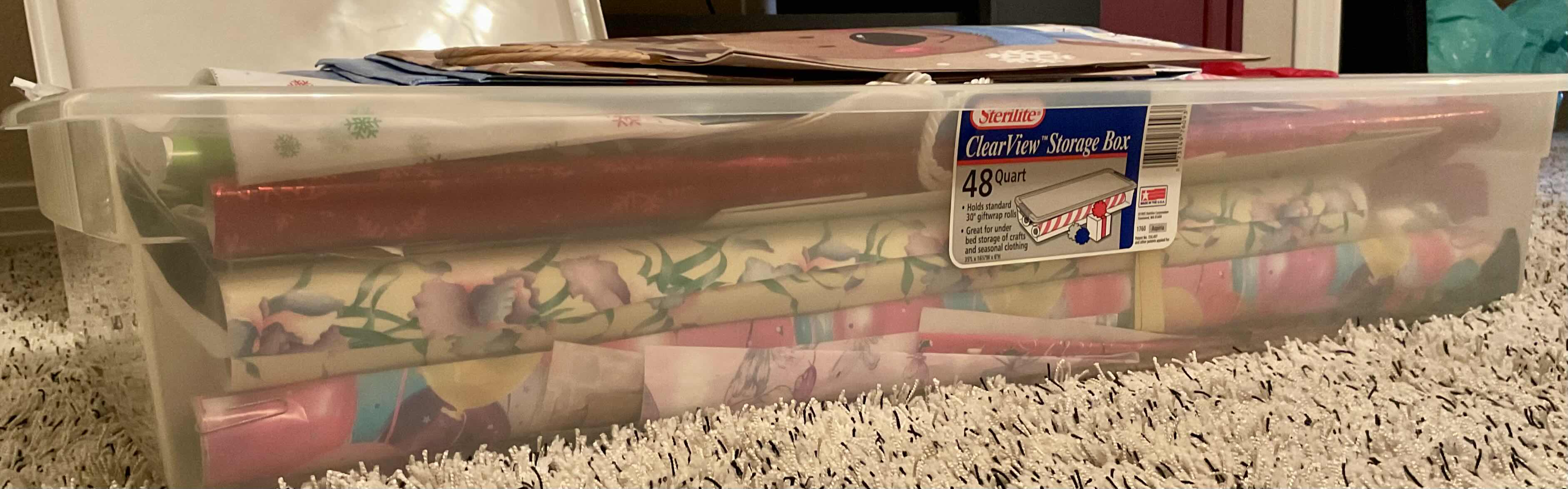 Photo 1 of 48 QUART TOTE WITH GIFT WRAPPING SUPPLIES 